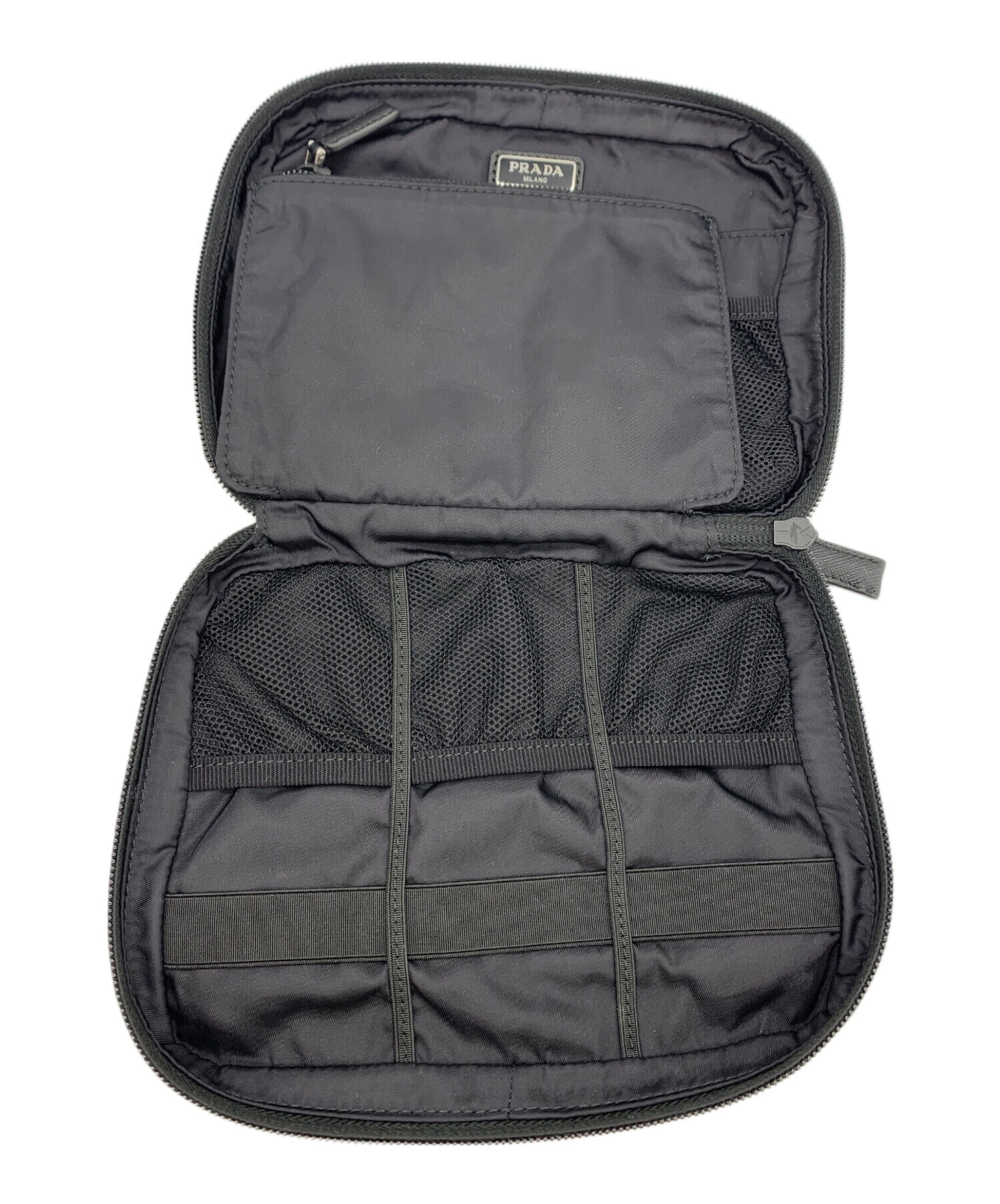 中古・古着通販】PRADA (プラダ) トラベルポーチ ブラック｜ブランド