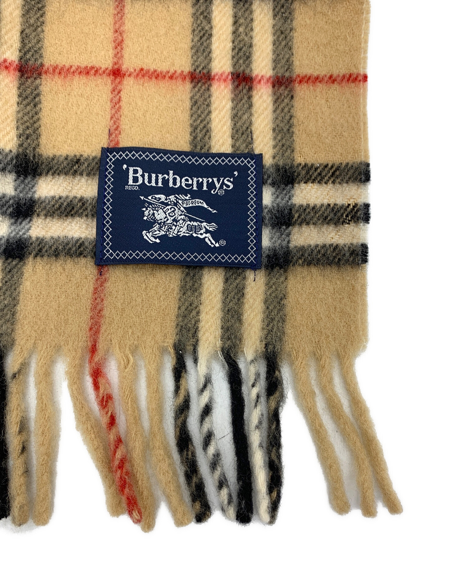 BURBERRY　バーバリー　マフラー　ウール100% 未使用に近い 中古・古着通販】Burberry's (バーバリーズ) ウールマフラー ベージュ