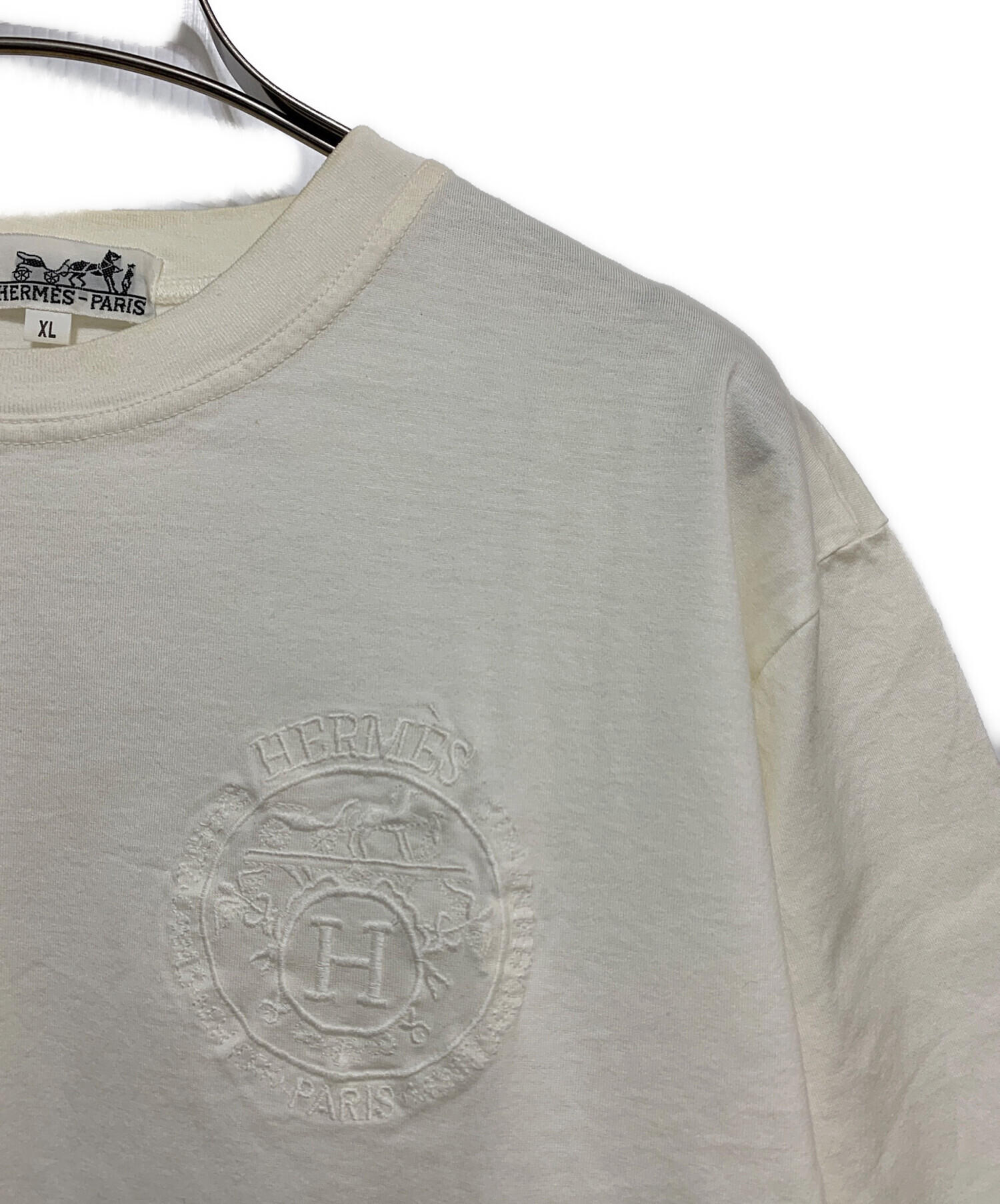 中古・古着通販】HERMES (エルメス) 半袖カットソー ホワイト サイズ