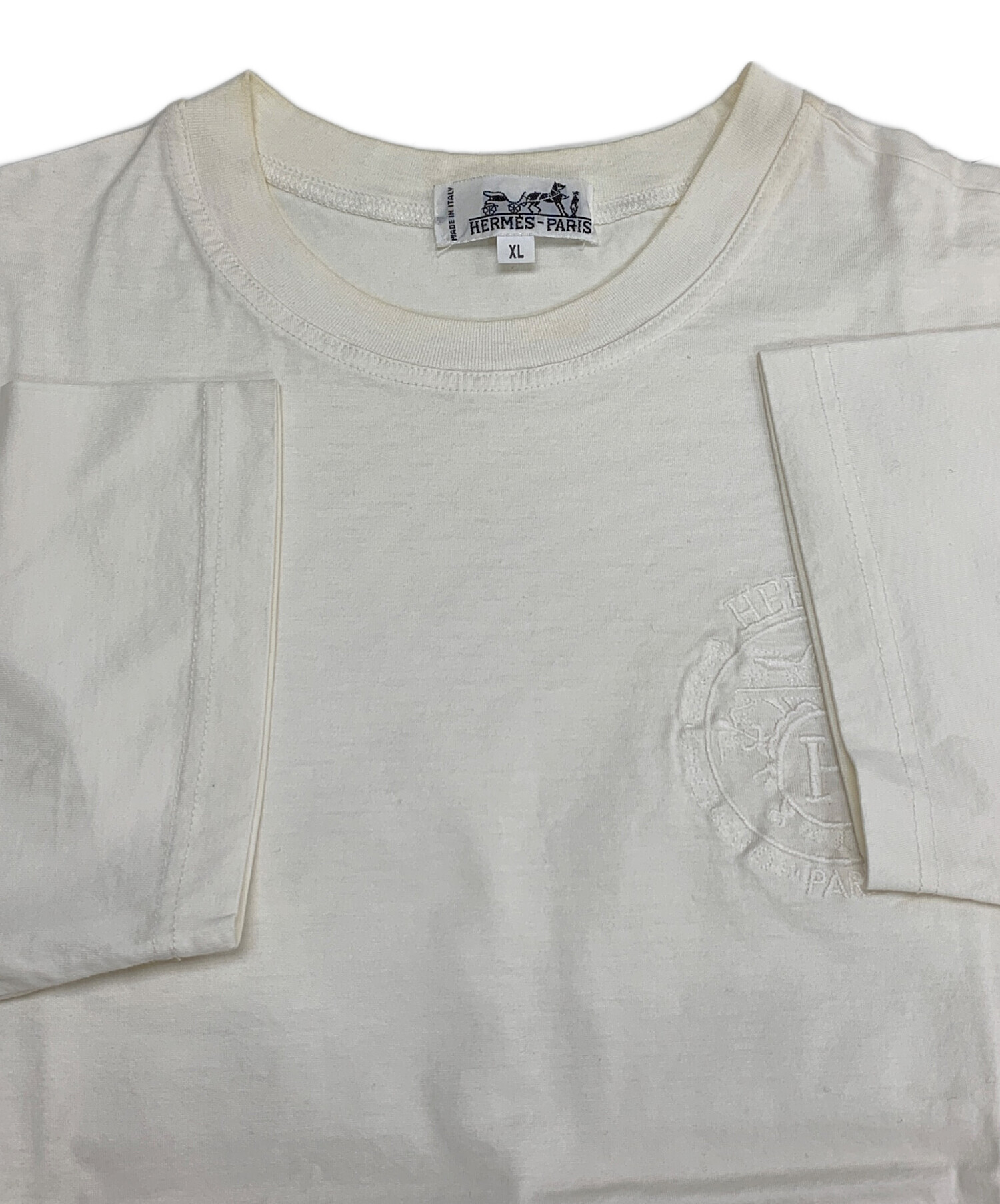中古・古着通販】HERMES (エルメス) 半袖カットソー ホワイト サイズ