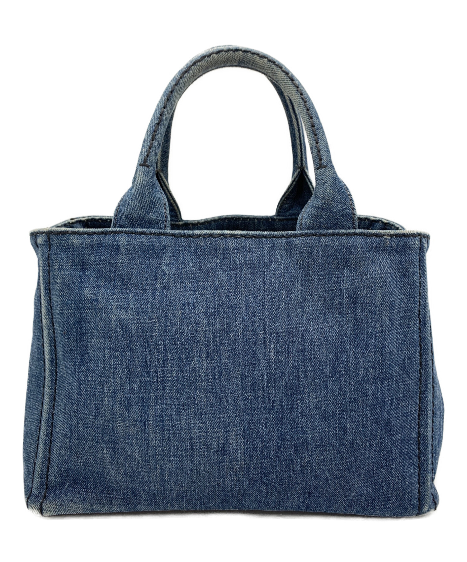 中古・古着通販】PRADA (プラダ) カナパデニムハンドバッグ インディゴ
