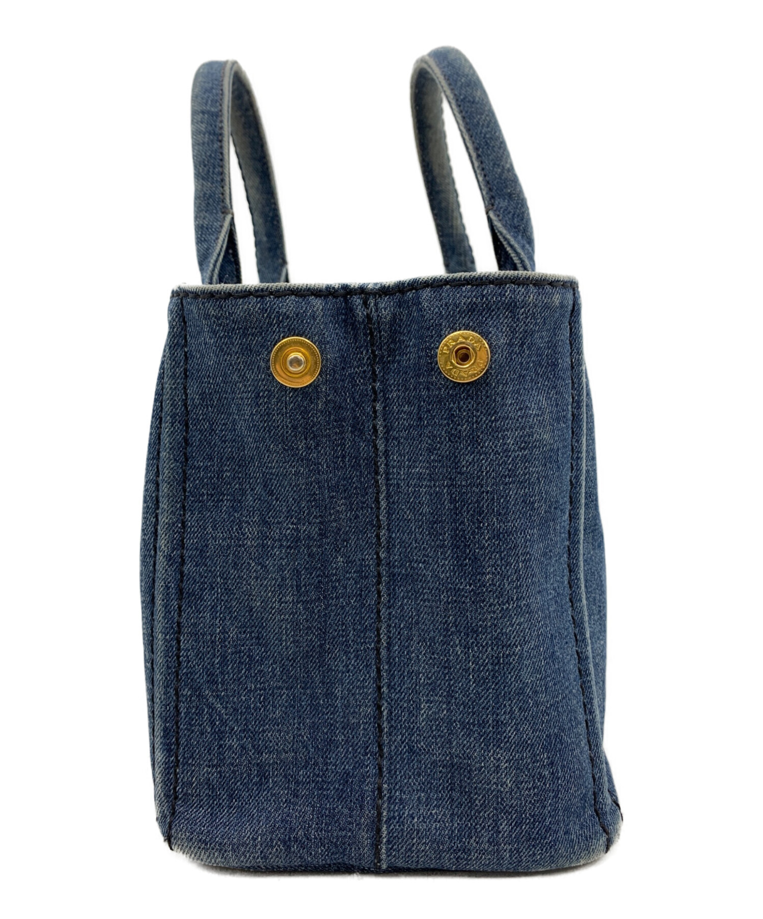 中古・古着通販】PRADA (プラダ) カナパデニムハンドバッグ インディゴ