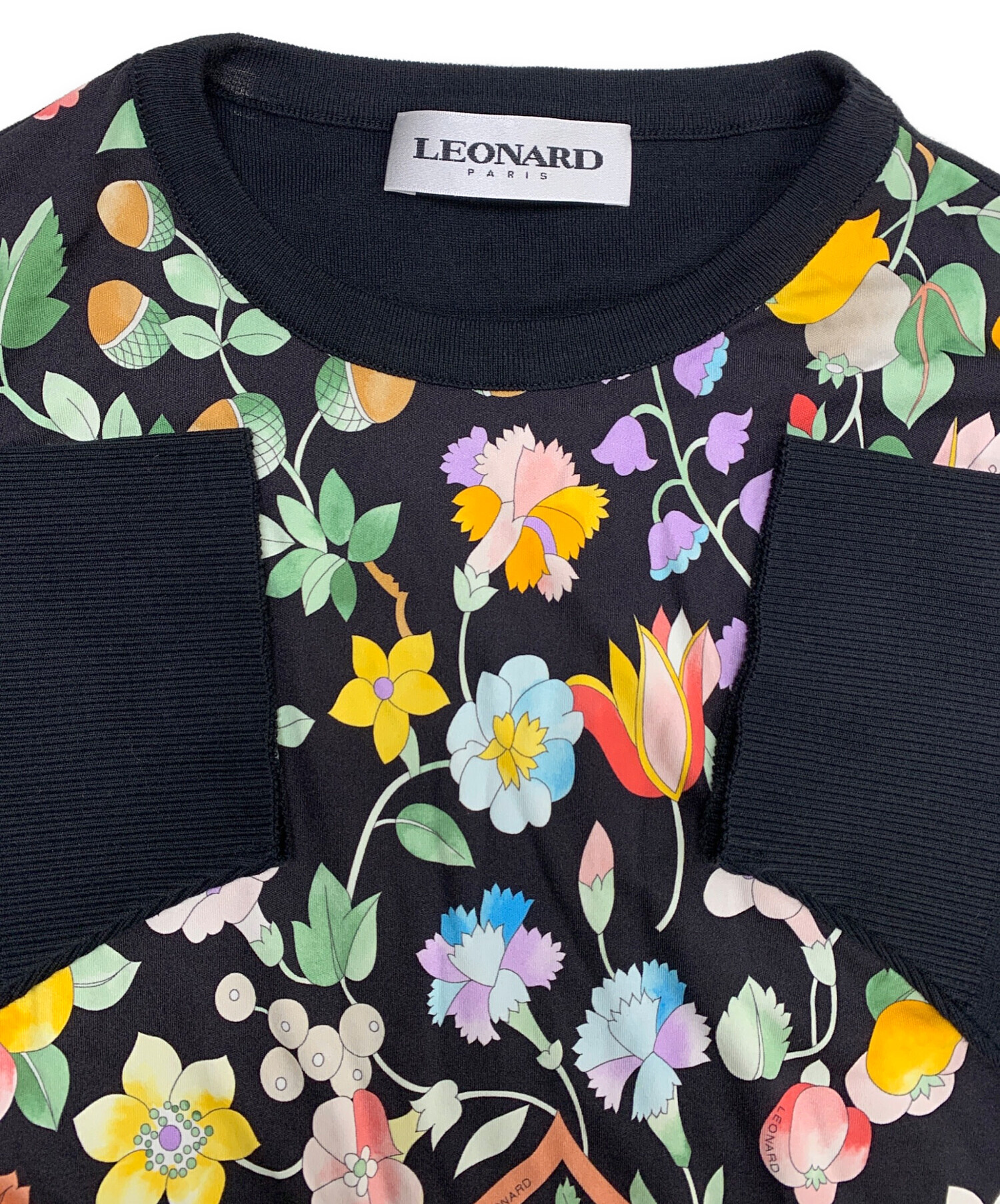 中古・古着通販】LEONARD PARIS (レオナール パリ) リブ付き半袖