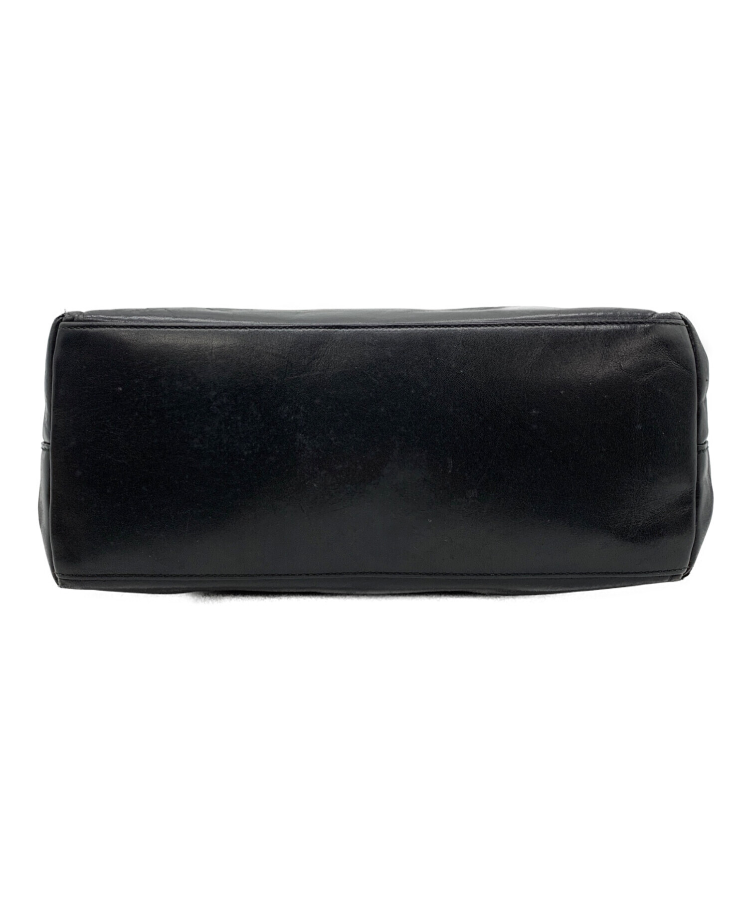 中古・古着通販】GUCCI (グッチ) バンブーレザーハンドバッグ ブラック