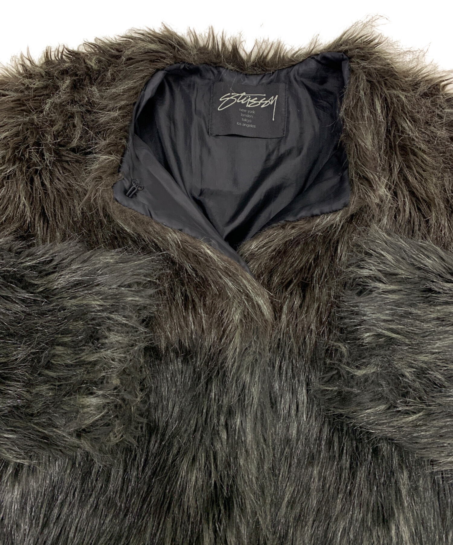 中古・古着通販】stussy (ステューシー) フェイクファージャケット 