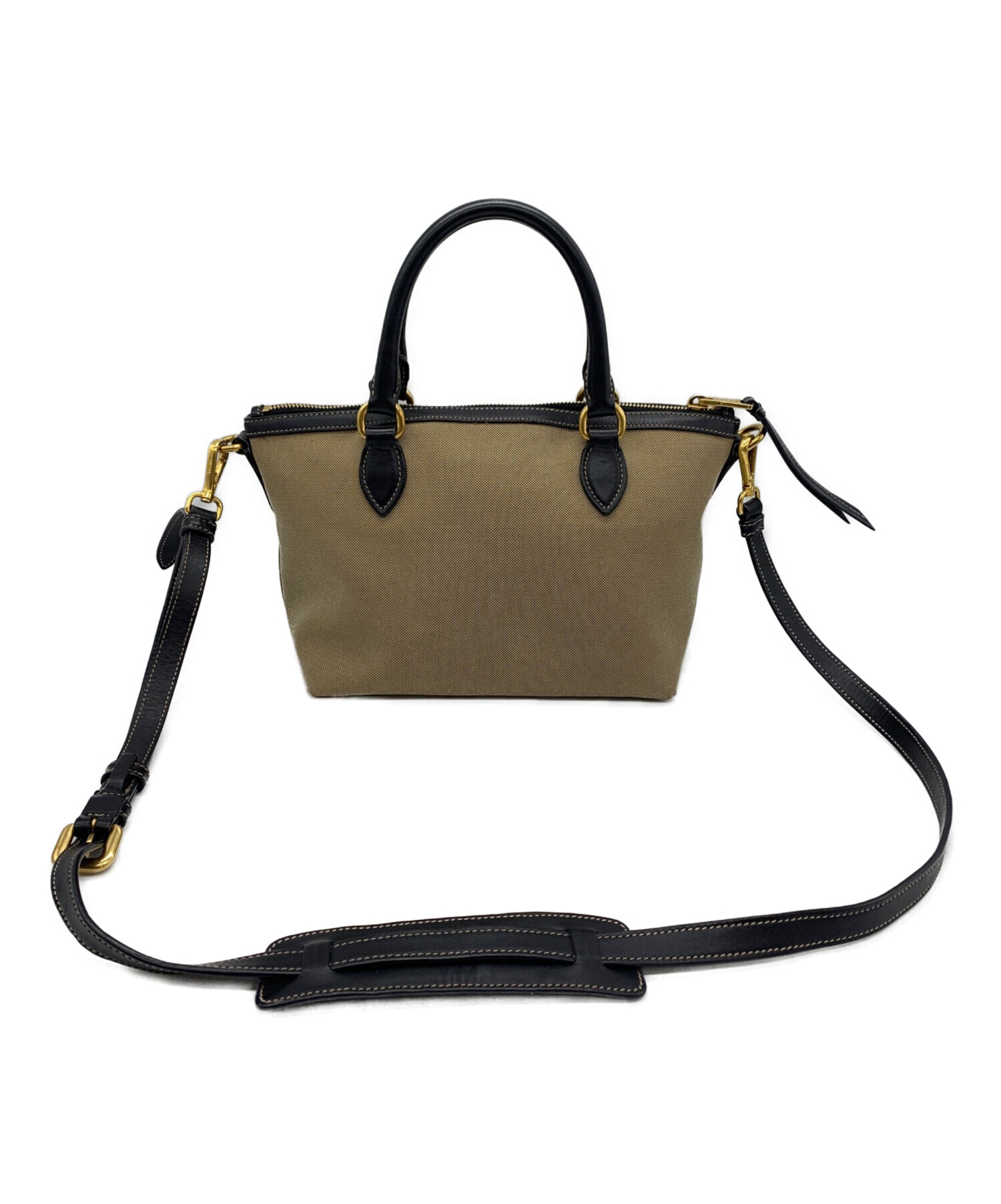 プラダ　シルクバック 中古・古着通販】PRADA (プラダ) 2WAYバッグ ベージュ×ブラック