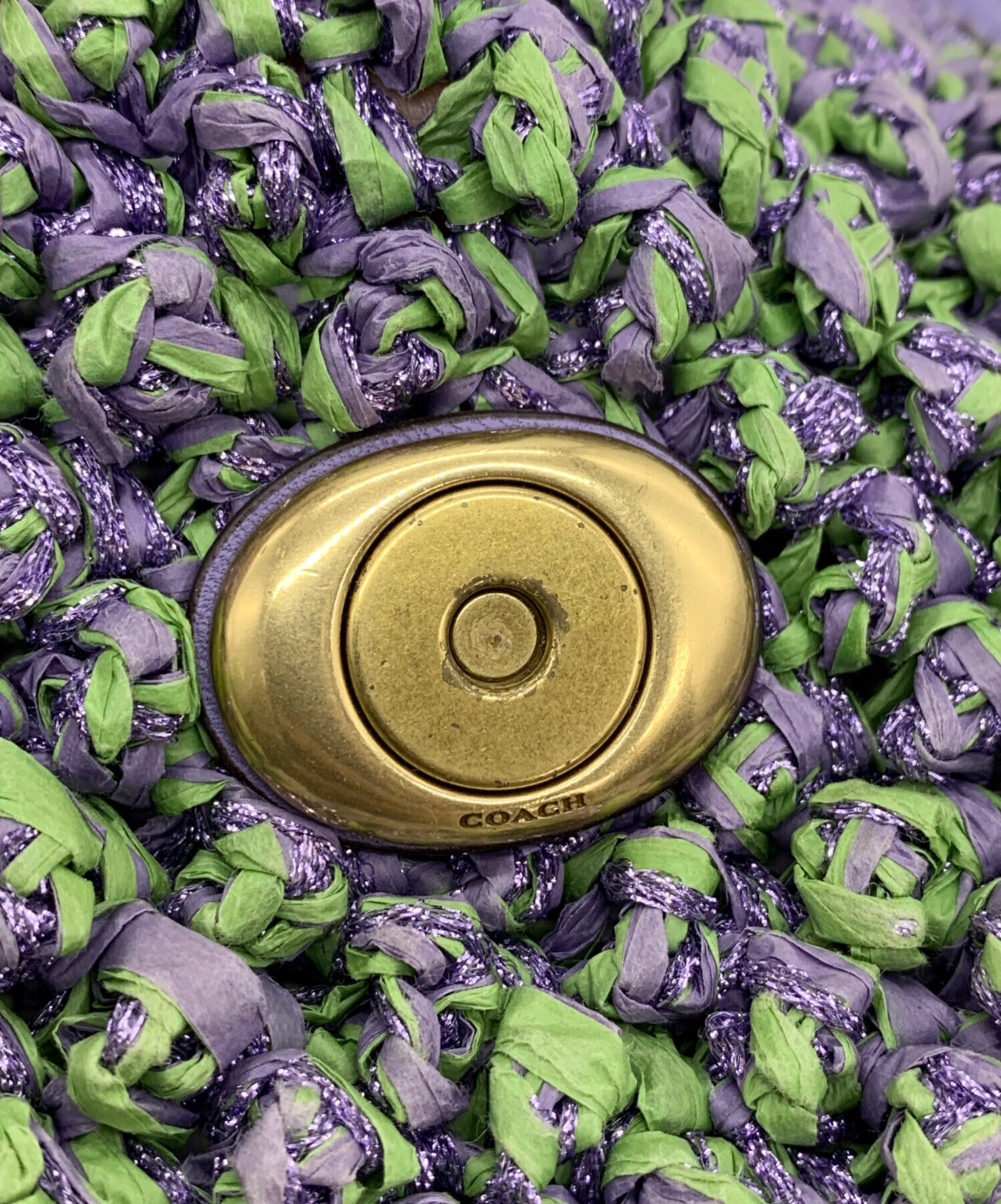 中古・古着通販】COACH (コーチ) ストロー×スムースレザー スモール