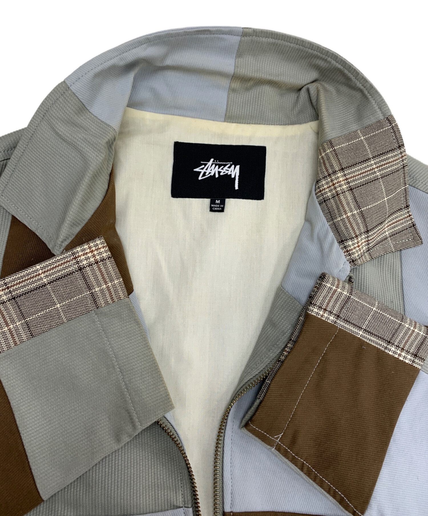 Stussy パッチワークジャケット L 中古・古着通販】stussy (ステューシー) パッチワークジャケット