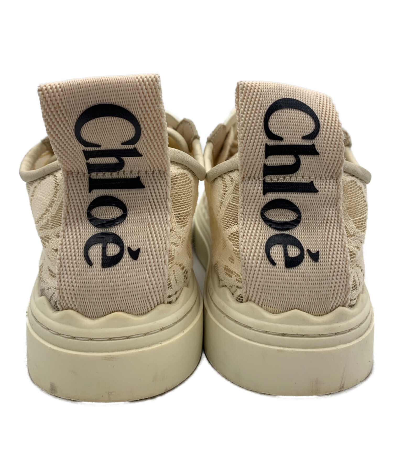 中古・古着通販】Chloe (クロエ) LAUREN レーススニーカー ベージュ