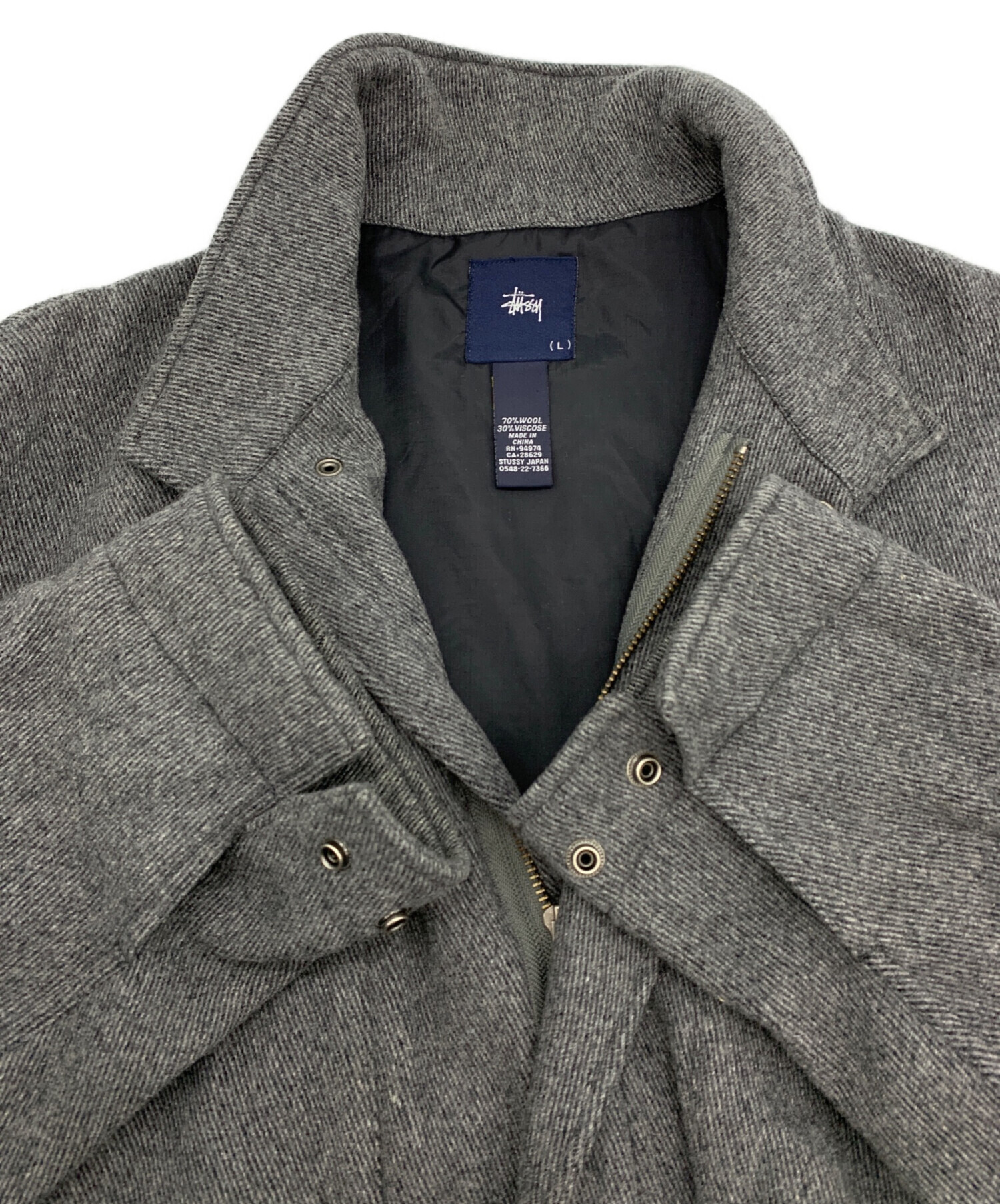 中古・古着通販】stussy (ステューシー) ウールジャケット グレー