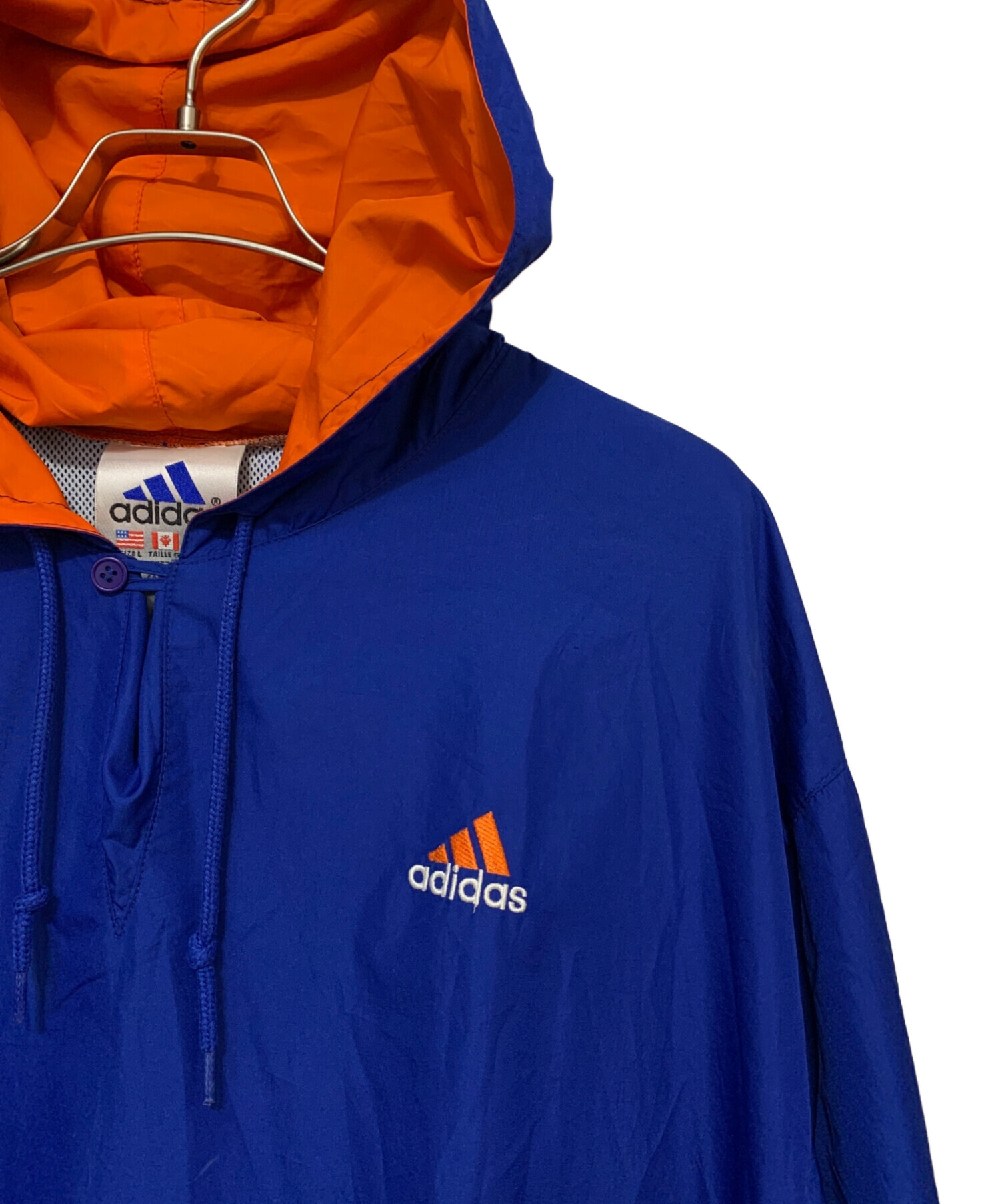中古・古着通販】adidas (アディダス) ナイロンパーカー ブルー