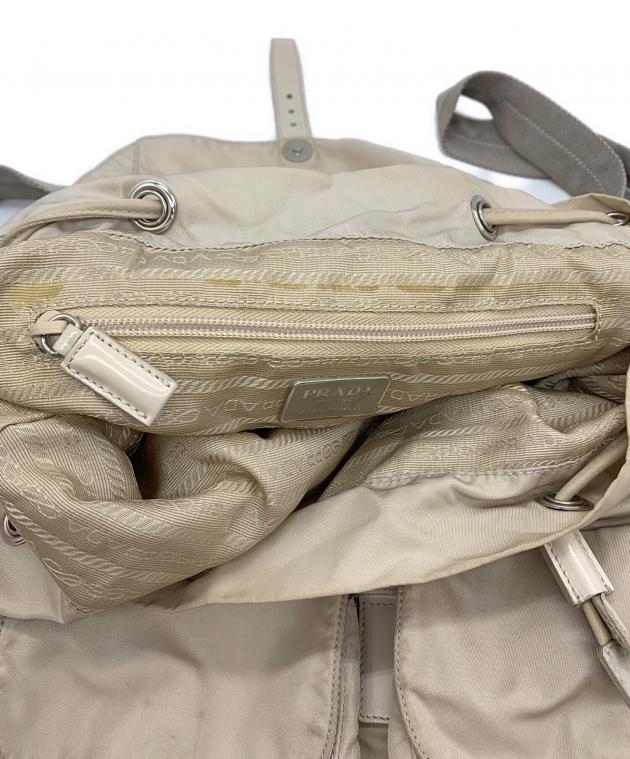 中古・古着通販】PRADA (プラダ) ナイロンリュック ベージュ｜ブランド