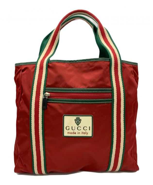 グッチ　GUCCI　シェリーライン　ナイロン　トートバッグ　GUCCI 銀座店 中古・古着通販】GUCCI (グッチ) シェリーライン ナイロントートバッグ