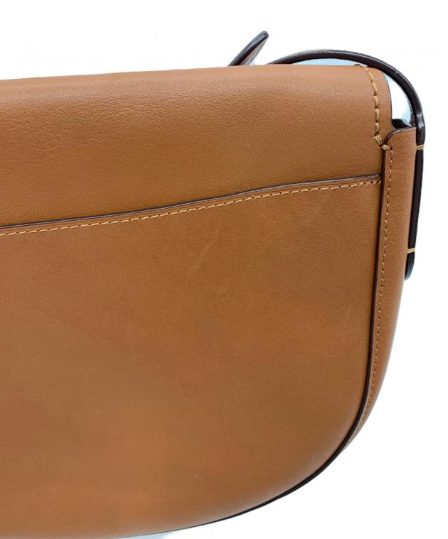 中古・古着通販】COACH (コーチ) ロゴレザーショルダーバッグ ブラウン