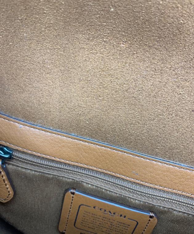 中古・古着通販】COACH (コーチ) ロゴレザーショルダーバッグ ブラウン
