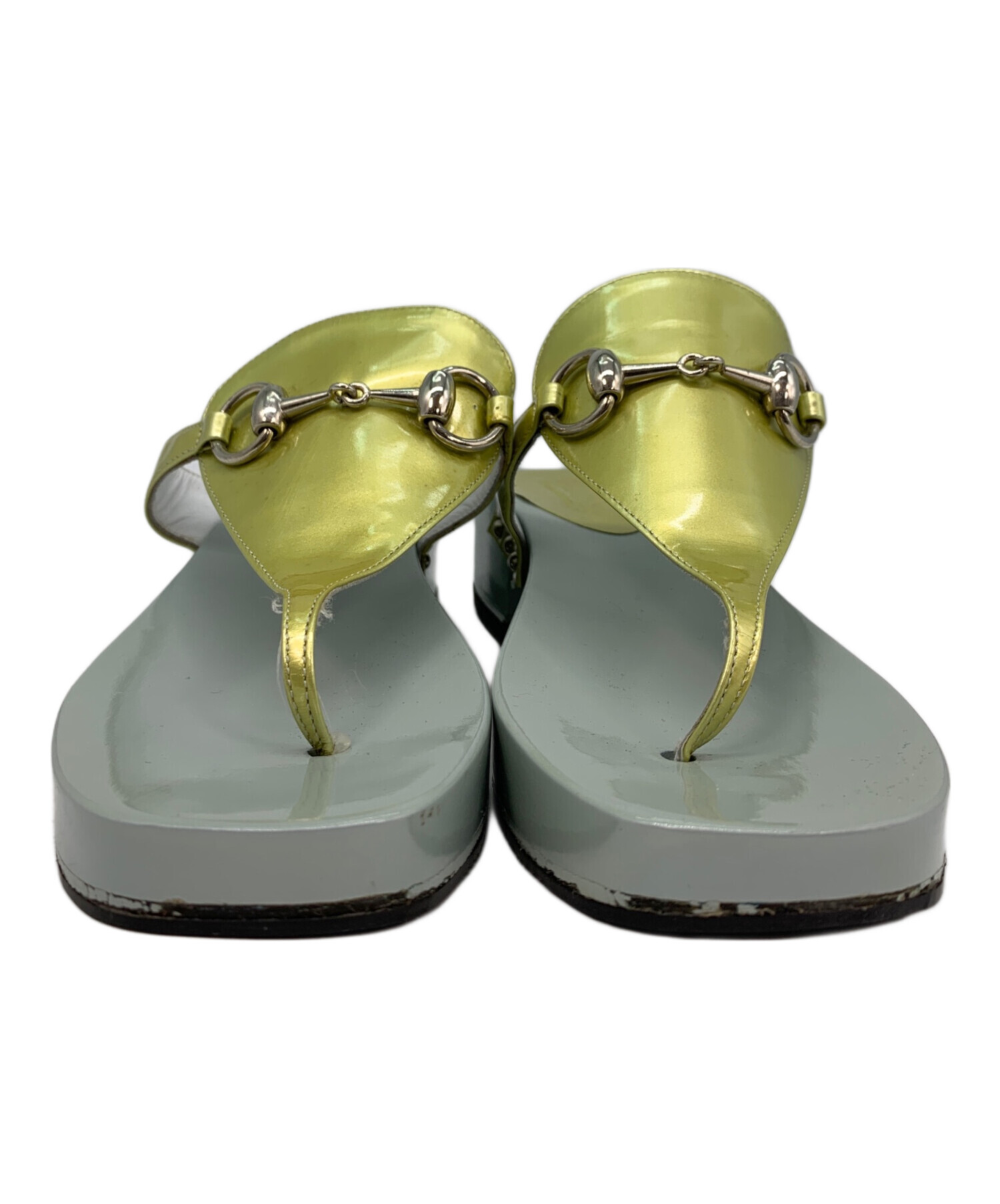中古・古着通販】GUCCI (グッチ) ホースビットサンダル ブルー 中古・古着通販】GUCCI (グッチ) ホースビットサンダル ブルー