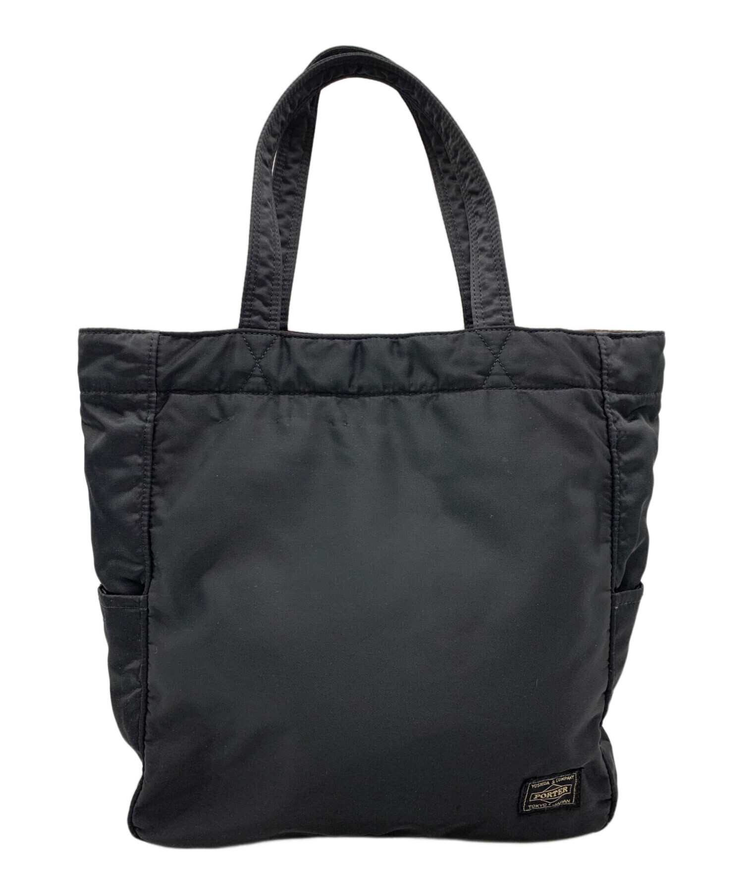 PORTER ポーター トートバッグ  黒 【古着】【中古】【送料無料】 中古・古着通販】PORTER (ポーター) CREAM TOTE BAG ブラック