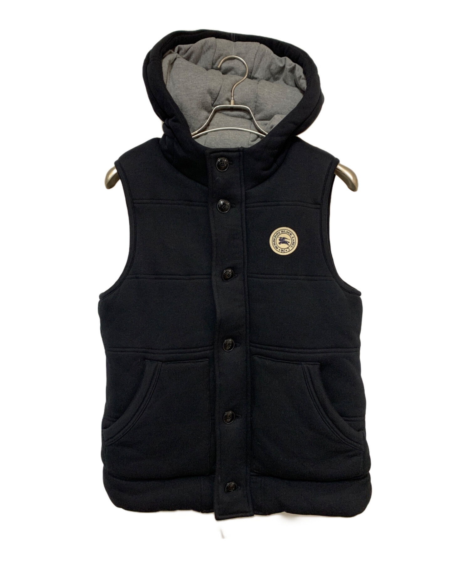 BURBERRY BLACK LABEL グレー ダウンベスト M BURBERRY BLACK LABEL グレー ダウンベスト M 中古・古着通販