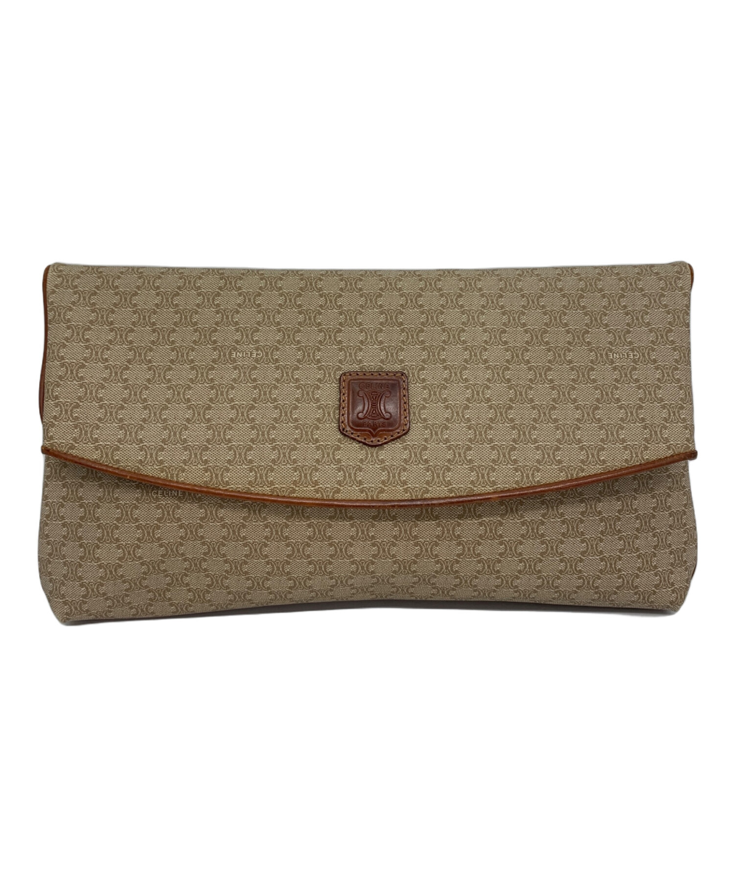 正規品　セリーヌ　マカダムクラッチバッグ 中古・古着通販】CELINE (セリーヌ) マカダム クラッチバッグ ベージュ