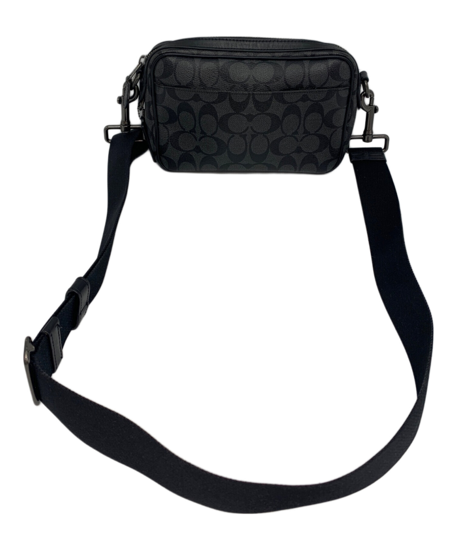 中古・古着通販】COACH (コーチ) GRAHAM CROSSBODY ブラック×グレー