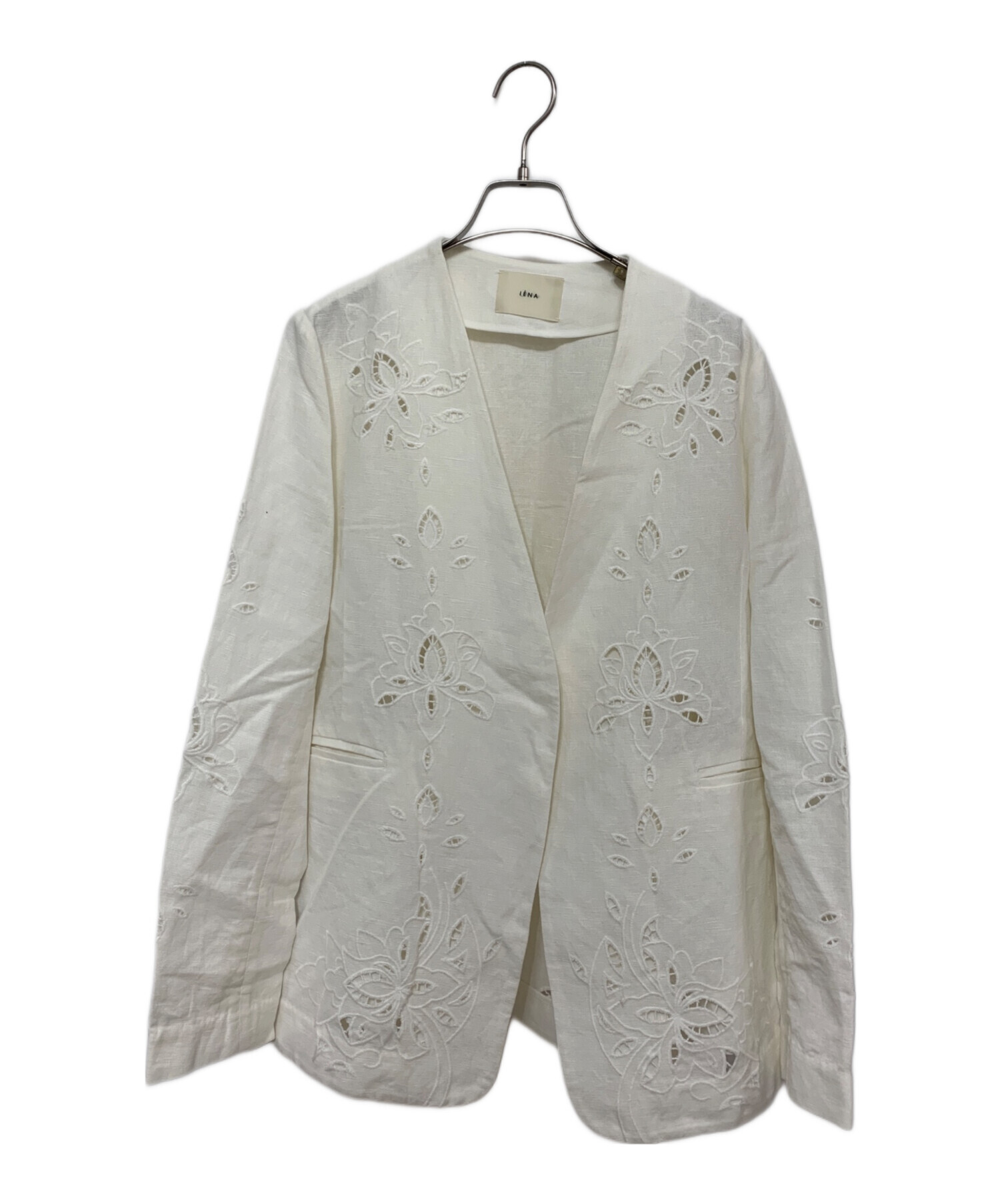 中古・古着通販】IENA (イエナ) ノーカラージャケット アイボリー