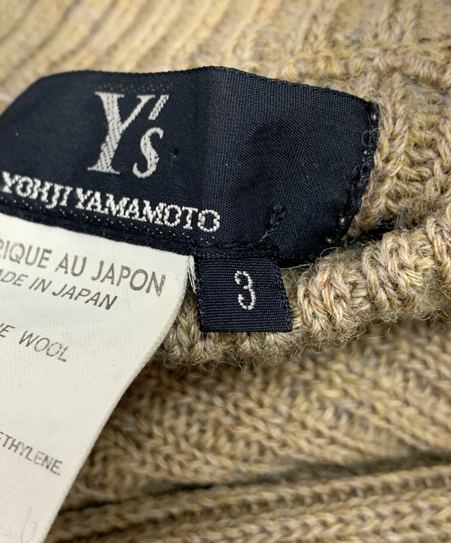 Y's COMPOSITION:SEE ATTACHED LABEL 変形ニット 中古・古着通販】Y's (ワイズ) 変形ノースリーブニット ブラウン