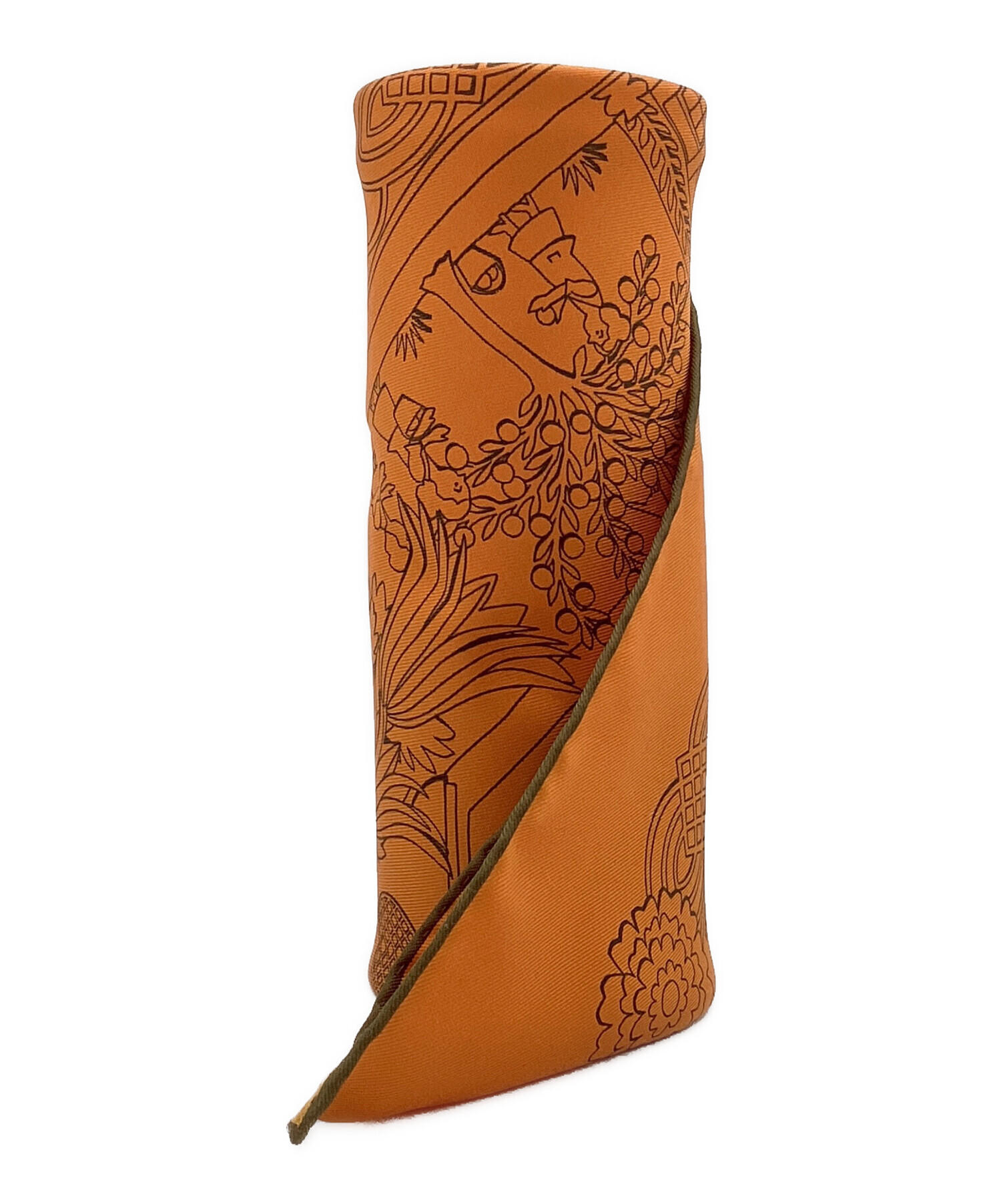 中古・古着通販】HERMES (エルメス) シルクスカーフ オレンジ