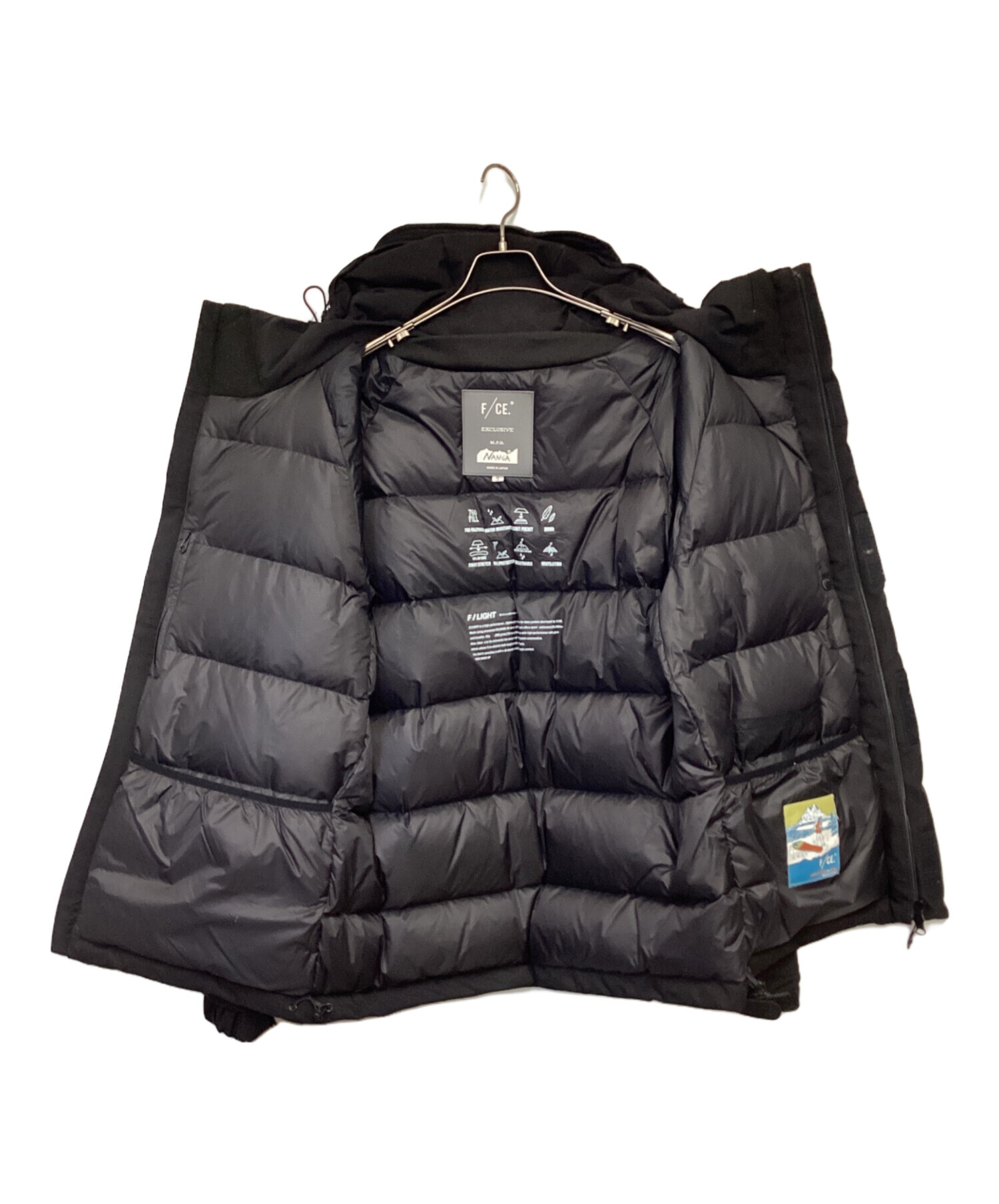   ブラックダウンジャケット　S ブラック中古 中古・古着通販】F/CE. (エフシーイー) NANGA (ナンガ) FIRE RESISTANT