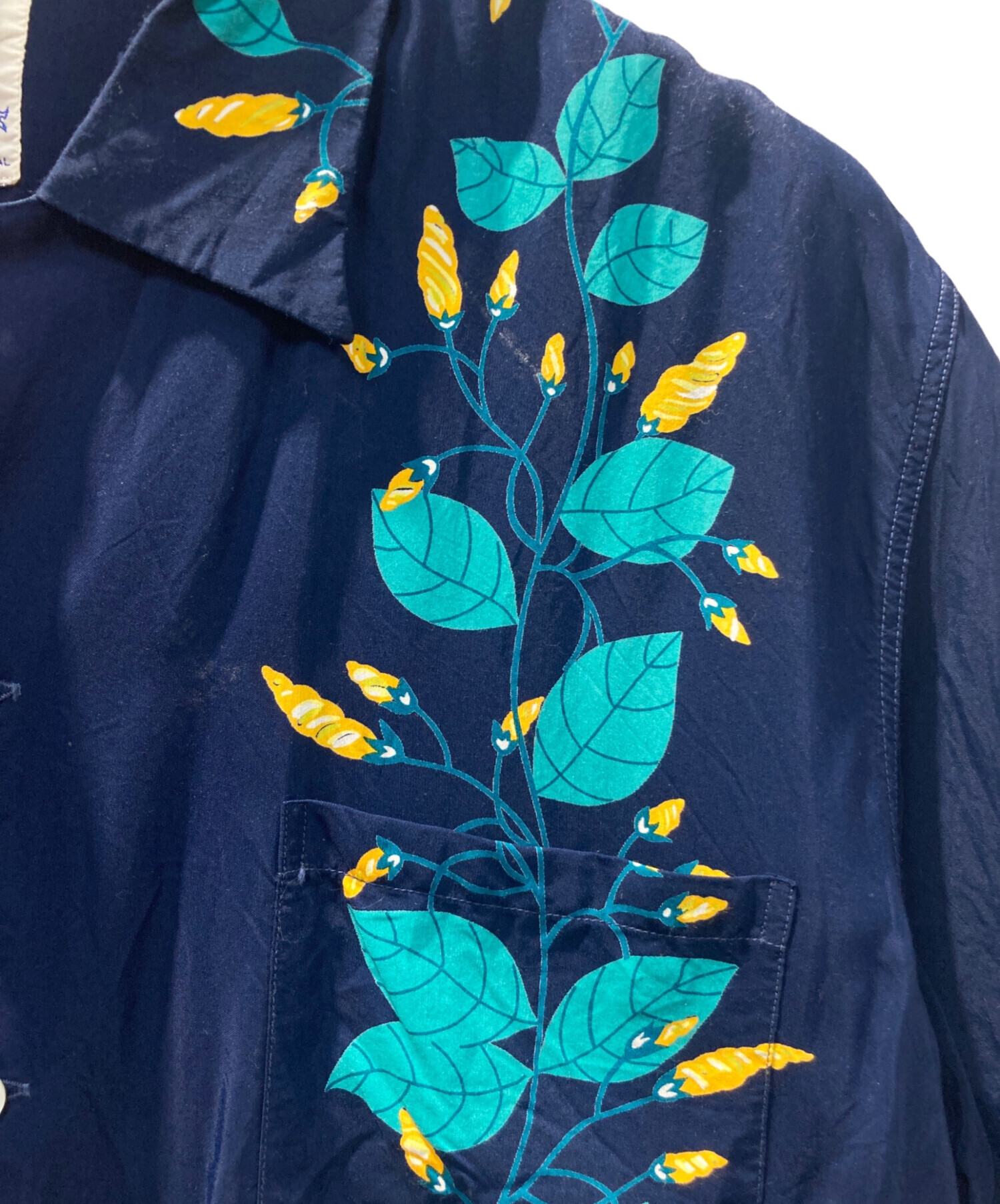 SunSurf アロハシャツ XL ネイビー SUN SURF サンサーフ SUNSURF アロハシャツ 半袖ハワイアン