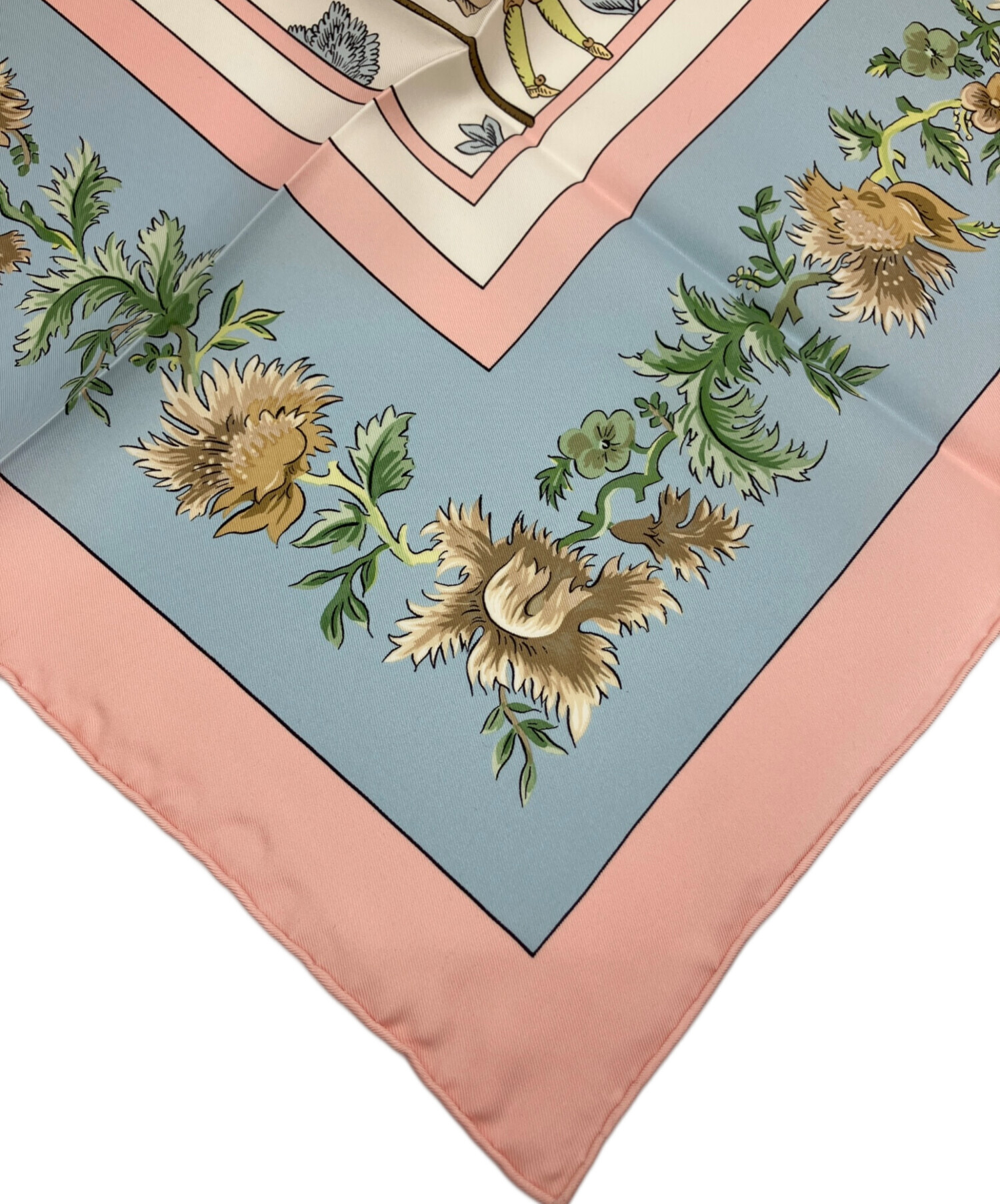 中古・古着通販】HERMES (エルメス) シルクスカーフ ピンク 未使用品