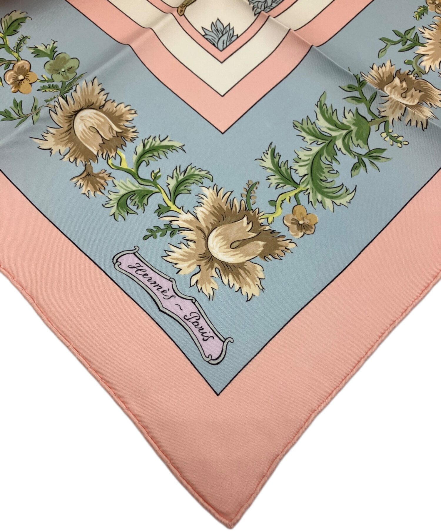 【未使用、美品】HERMES シルクスカーフ ピンク 中古・古着通販】HERMES (エルメス) シルクスカーフ ピンク 未使用品