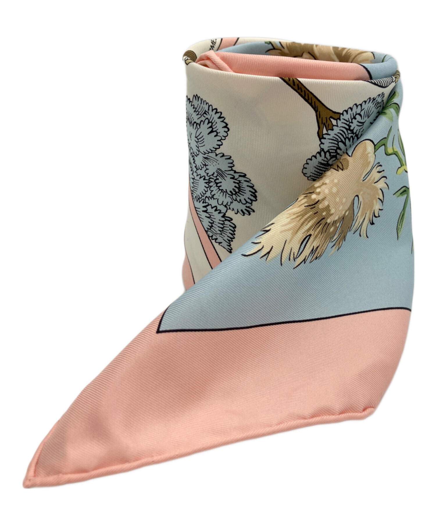 【未使用、美品】HERMES シルクスカーフ ピンク 中古・古着通販】HERMES (エルメス) シルクスカーフ ピンク 未使用品