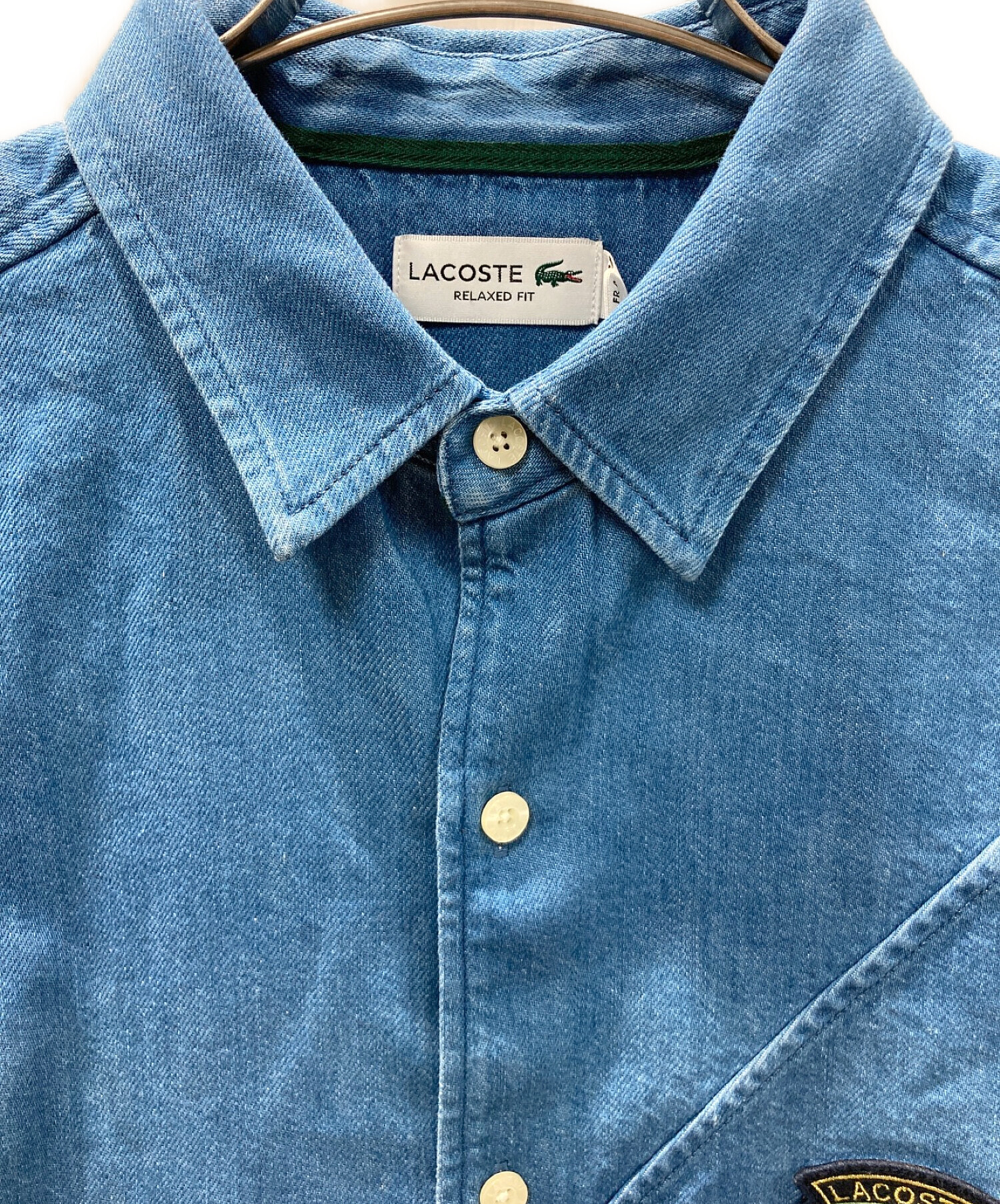 中古・古着通販】LACOSTE (ラコステ) バイアスカットデニムシャツ 