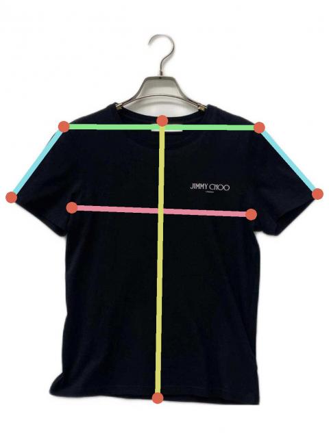 【新品未使用】ジミーチュウ Tシャツ ブラック オーバーサイズ M　L〜XL相当 中古・古着通販】JIMMY CHOO (ジミーチュウ) プリントTシャツ ブラック
