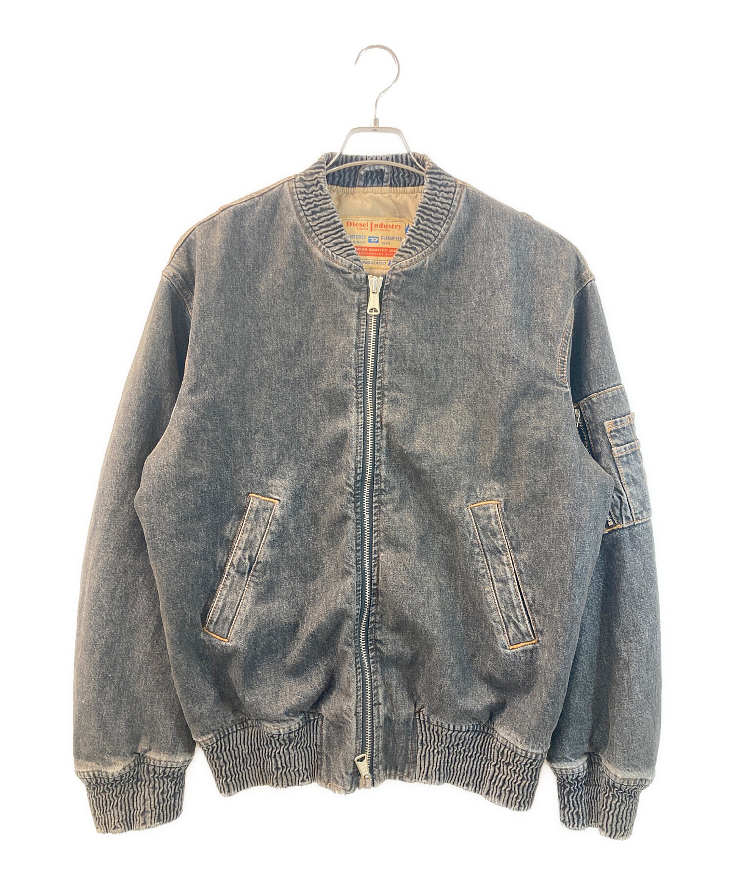 中古・古着通販】DIESEL (ディーゼル) MA-1ジャケット ブラック