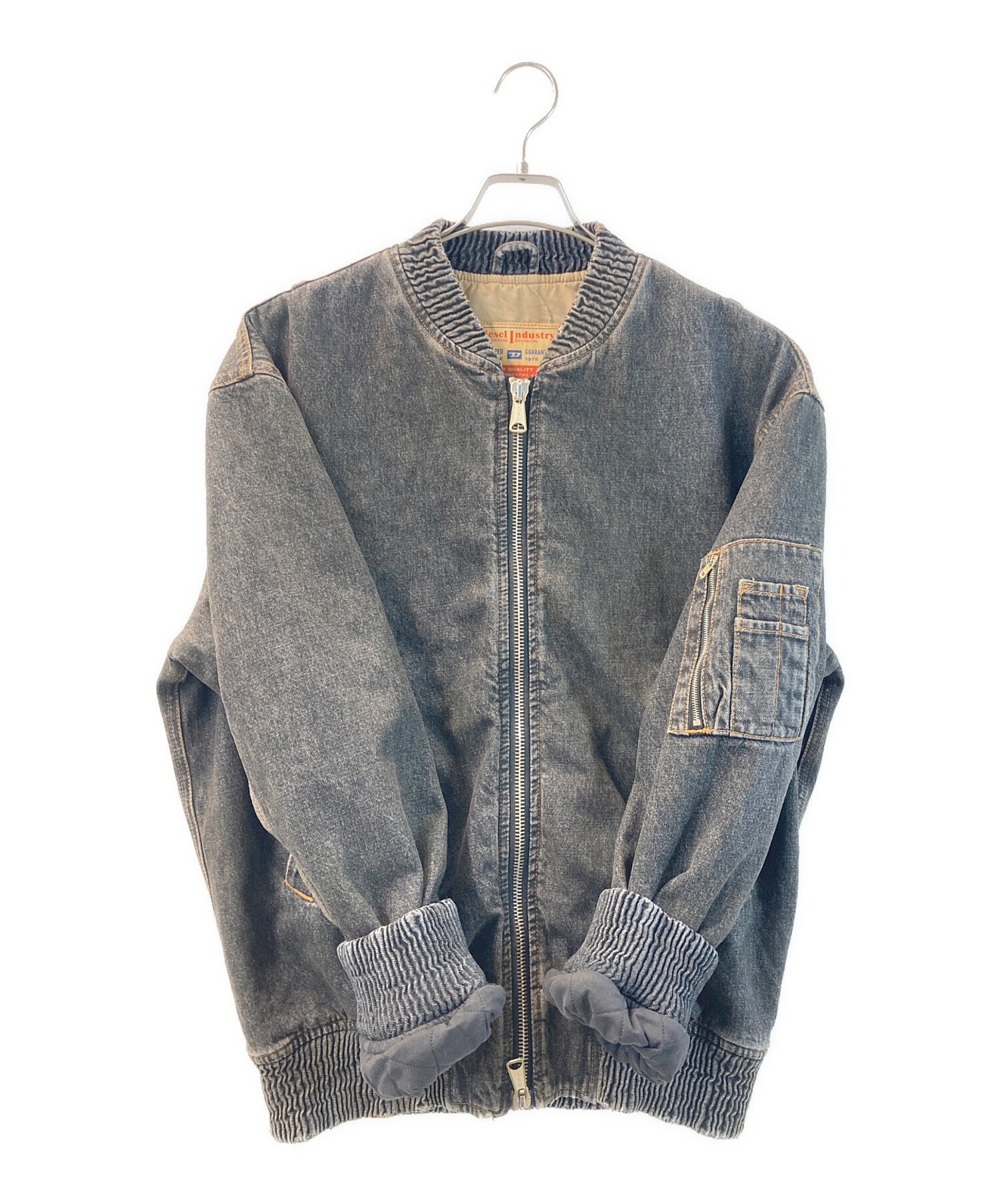 中古・古着通販】DIESEL (ディーゼル) MA-1ジャケット ブラック サイズ 