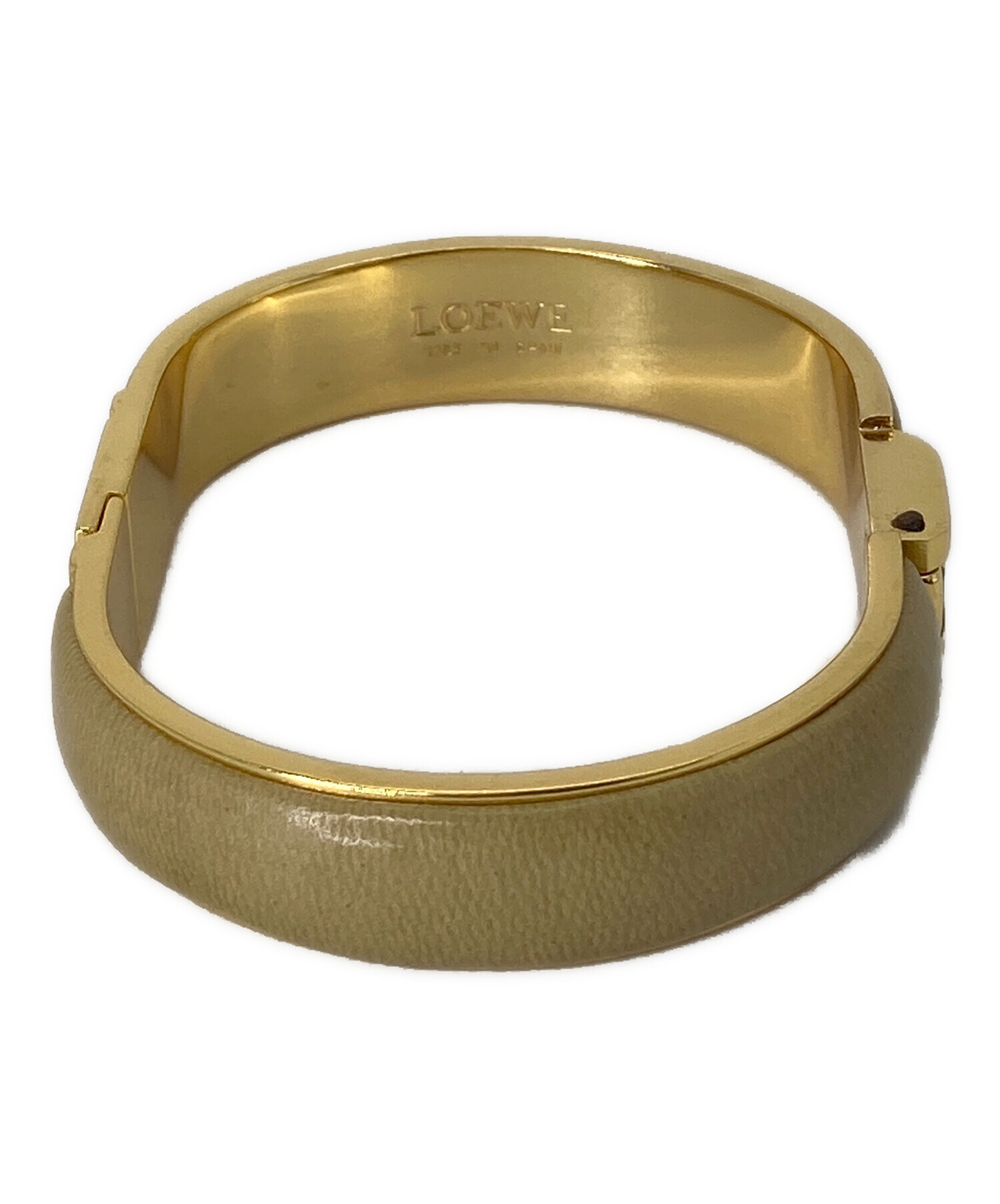 美品　ヴィンテージ　LOEWE　バングル ヴィンテージ】 LOEWE バングル ブレスレット ブラウン ゴールド