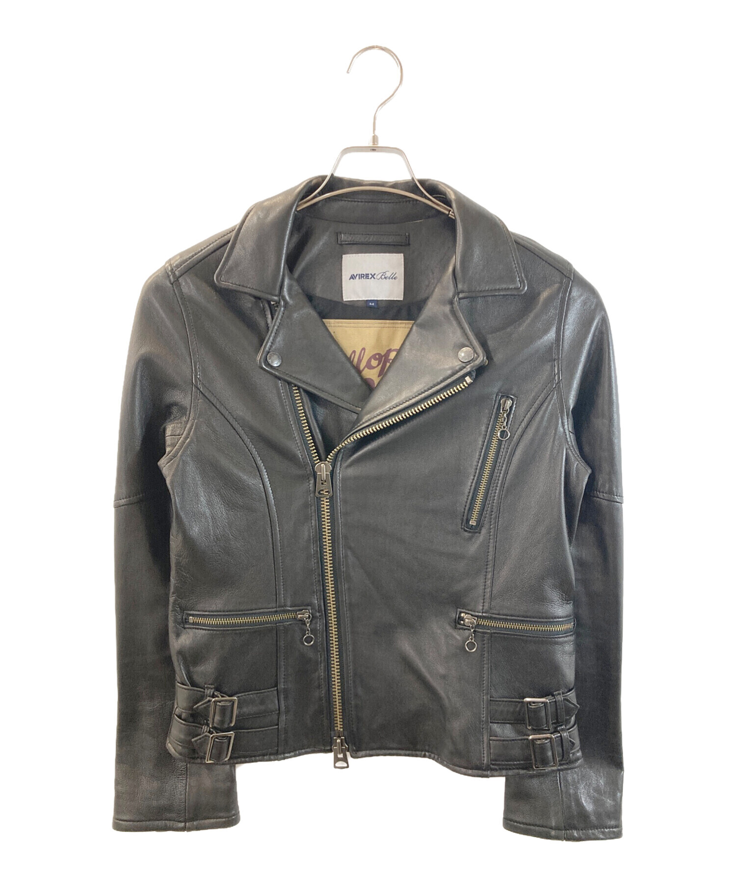 ✨美品　AVIREX アヴィレックス ベル　ラム レザー　ダブルライダース 中古・古着通販】AVIREX Belle (アヴィレックス ベル) シープダブル