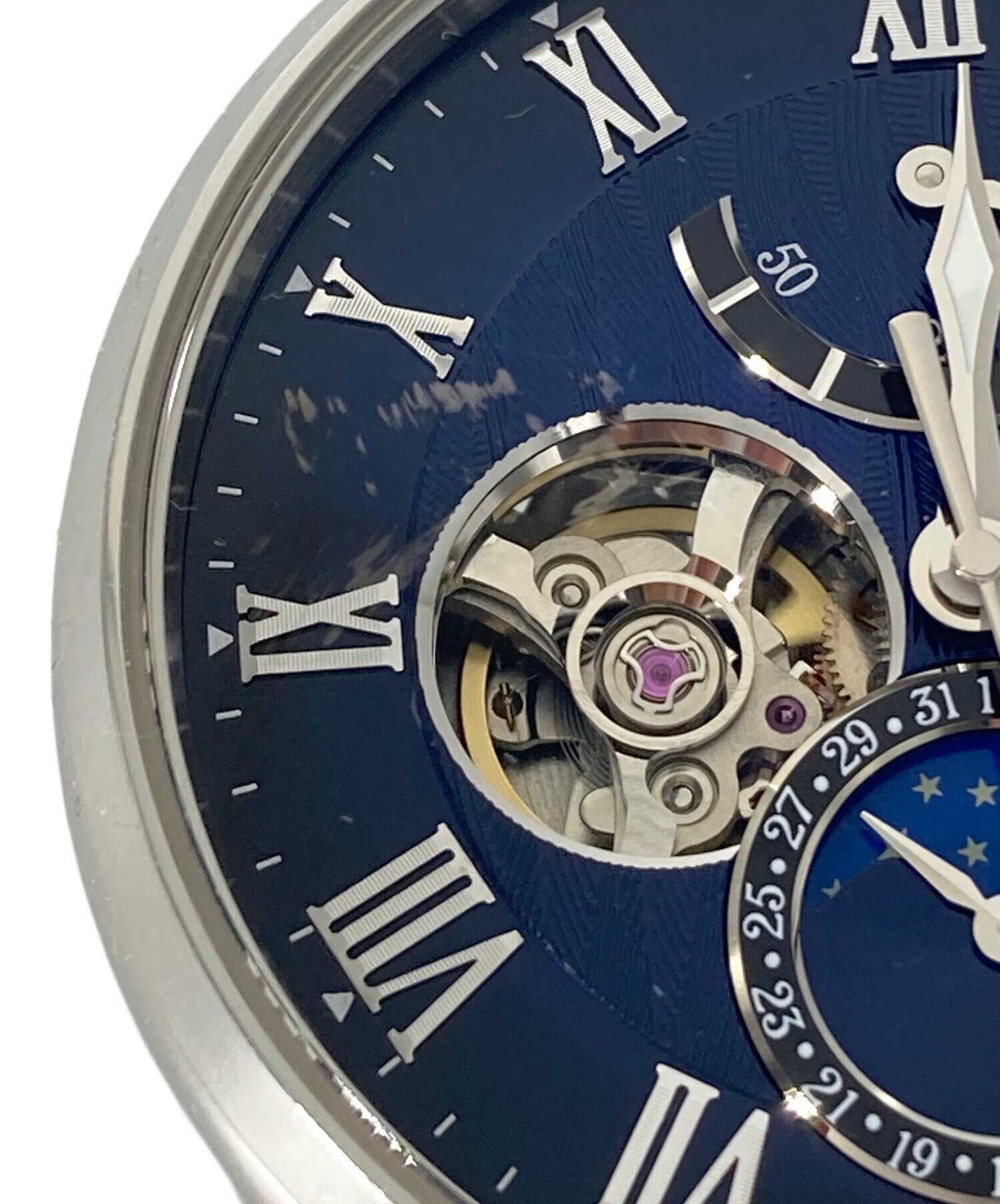 ★SALE【5wwh0137】オリエント オリエントスター F7M6-UAB0 ネイビー/スケルトン文字盤【中古】腕時計 メンズ 中古・古着通販】ORIENT STER (オリエントスター) 腕時計/クラシック