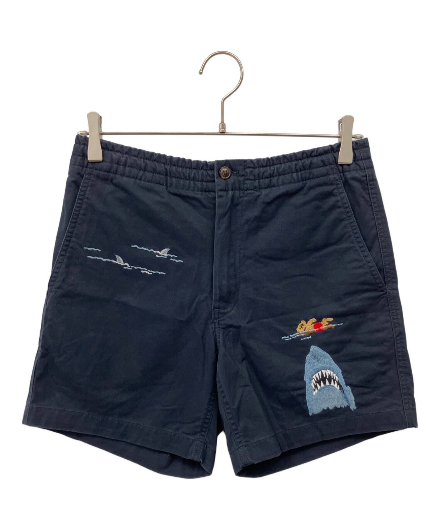 新品未使用タグ付き　ポロ・ラルフ・ローレン 刺繍ショートパンツ ネイビー32 中古・古着通販】POLO RALPH LAUREN (ポロ・ラルフローレン) 刺繍
