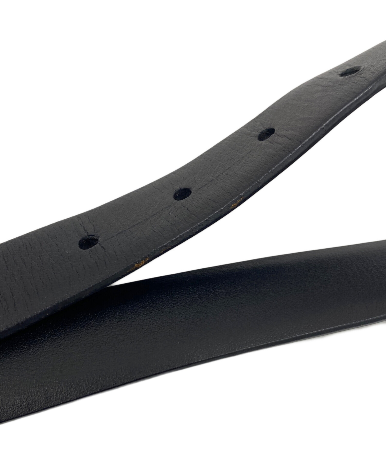 中古・古着通販】PRADA (プラダ) レザーベルト ブラック サイズ:85/34