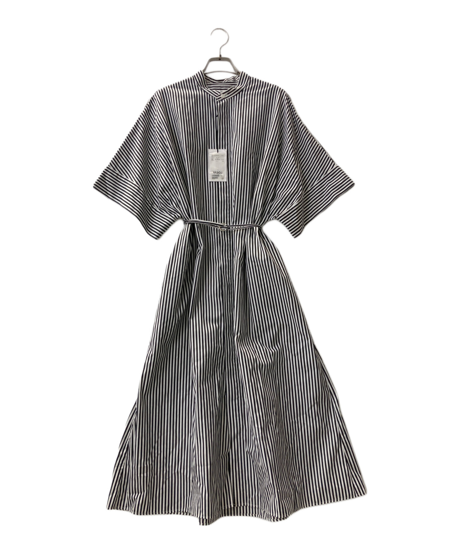 中古・古着通販】LOEFF (ロエフ) バンドカラーシャツワンピース 