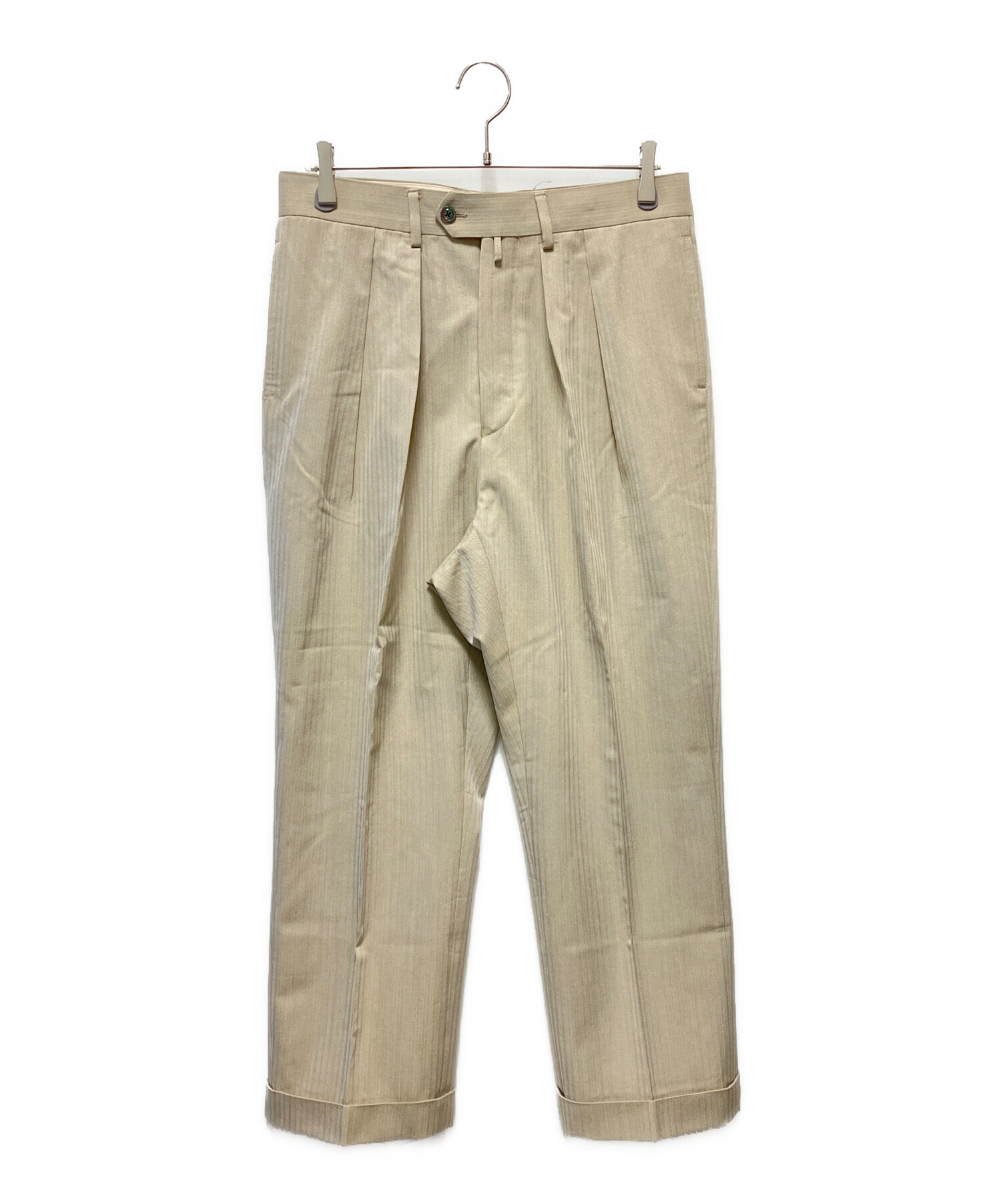 中古・古着通販】NEAT (ニート) MIYUKI CLOTH タックパンツ ベージュ