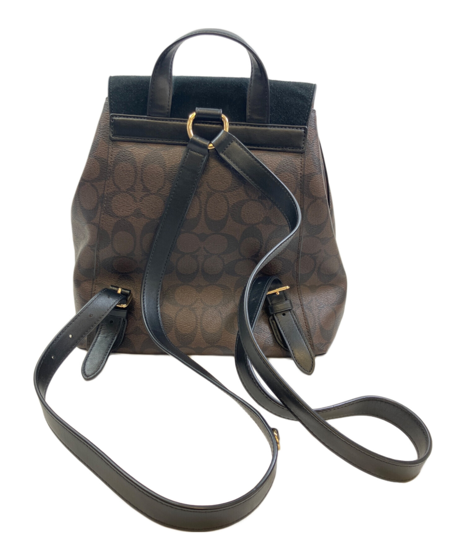 中古・古着通販】COACH (コーチ) リュック ブラウン×ブラック 