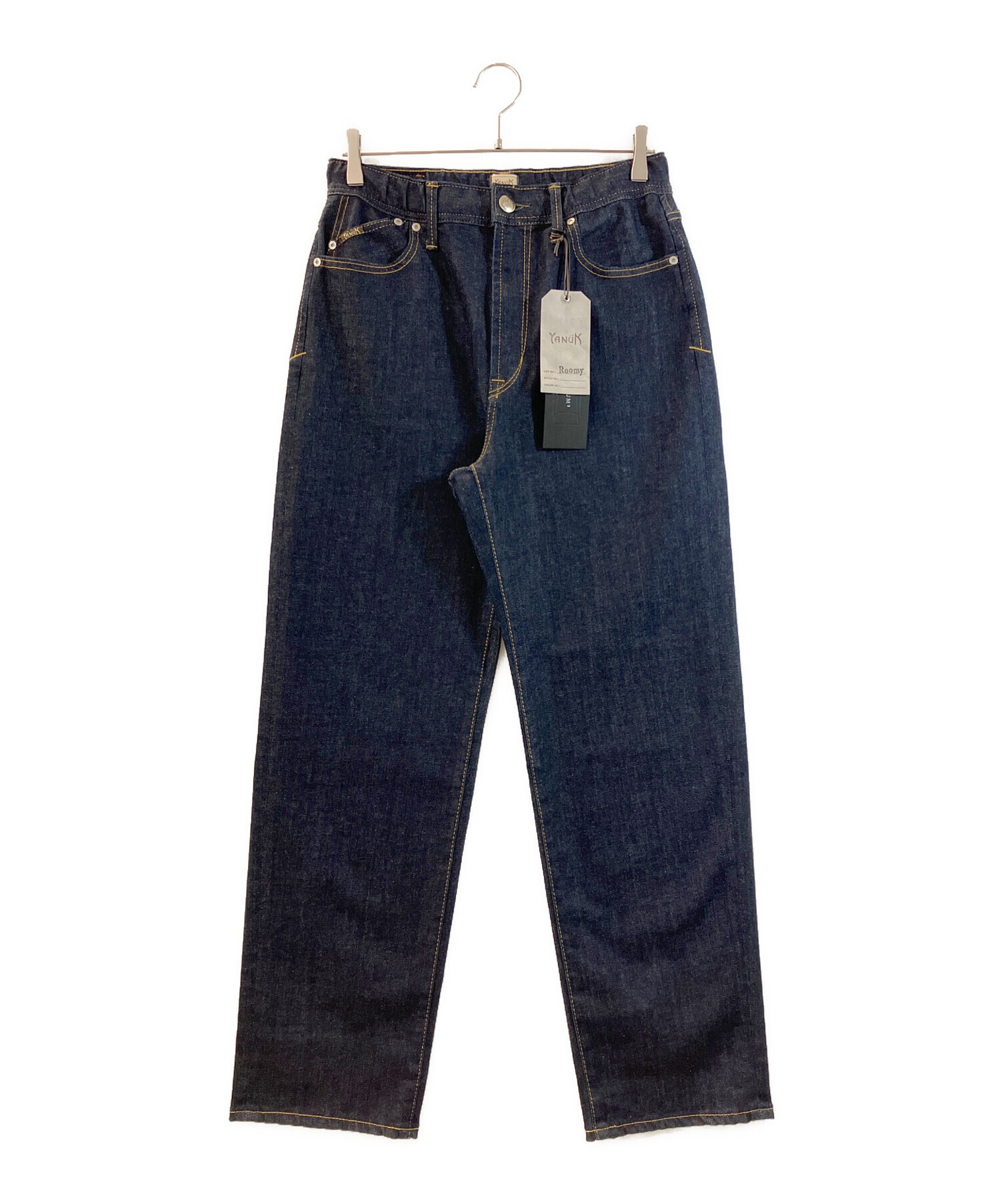 中古・古着通販】YANUK (ヤヌーク) ワイドストレートパンツ インディゴ 