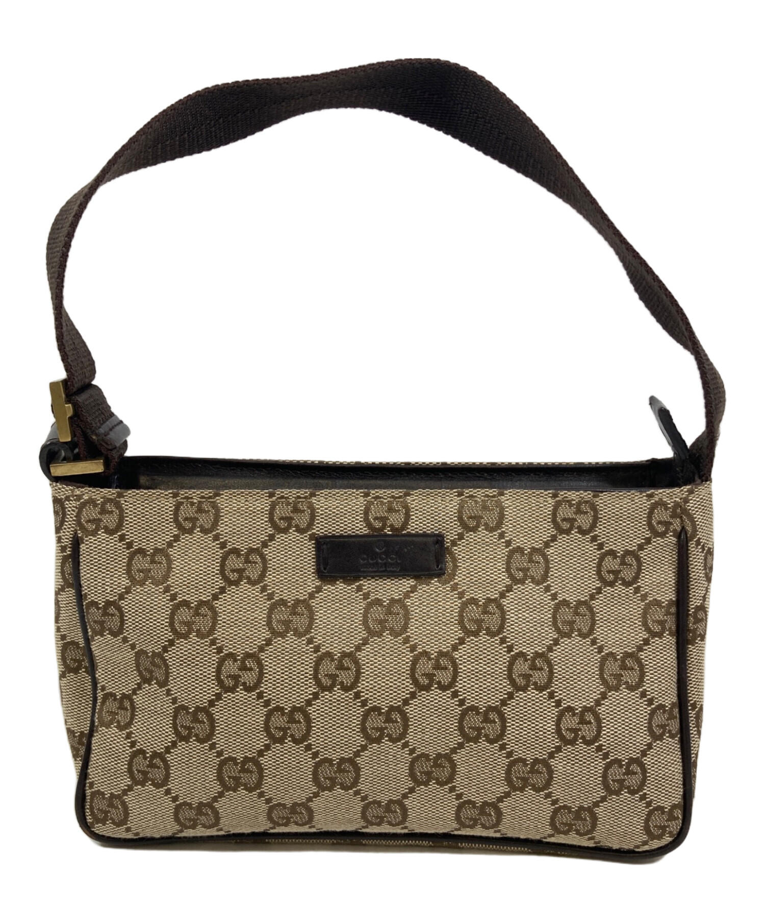 中古・古着通販】GUCCI (グッチ) ハンドバッグ/ハンドポーチ ベージュ 