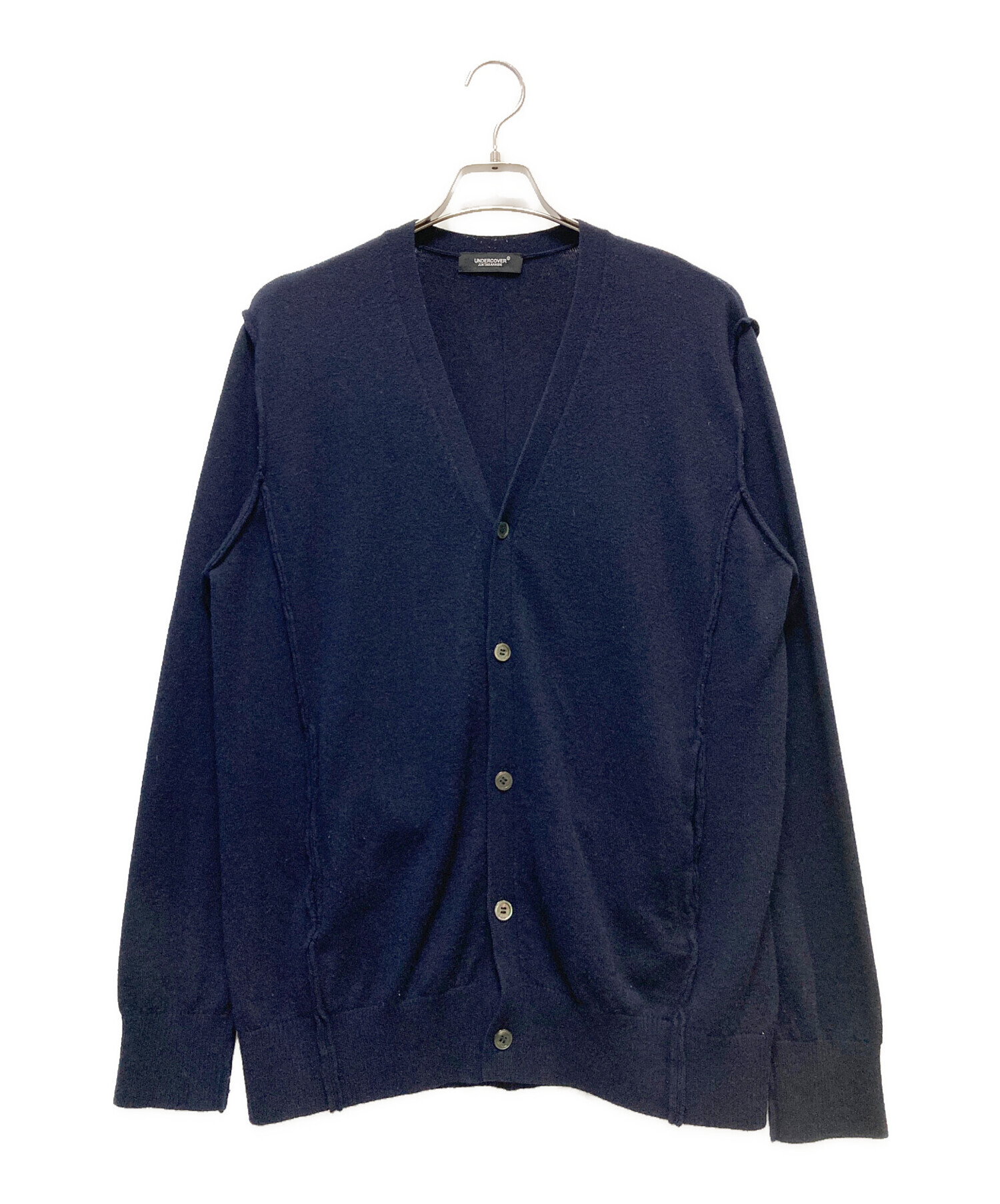 kolor ネイビー ボタン付きカーディガン サイズ3 ゴールドボタン