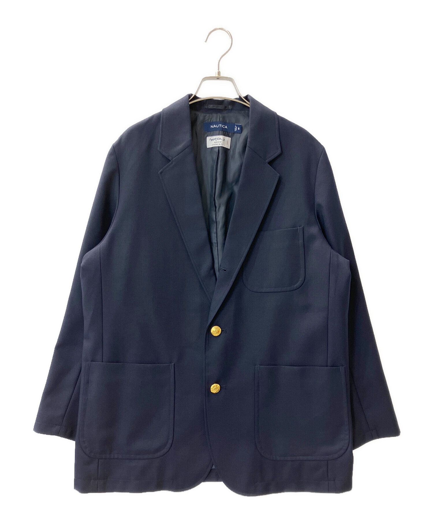 NAUTICA ネイビー テーラードジャケット XL AH 中古・古着通販】NAUTICA (ノーティカ) テーラードジャケット ネイビー