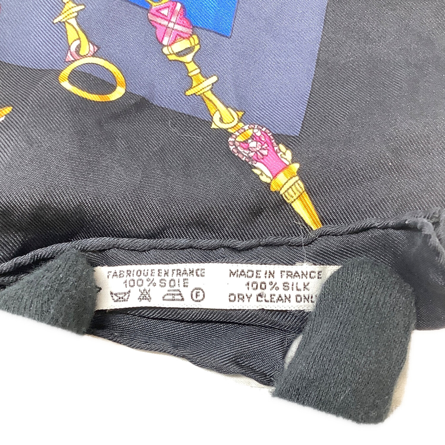 中古・古着通販】HERMES (エルメス) スカーフ パープル×ブラック parmi