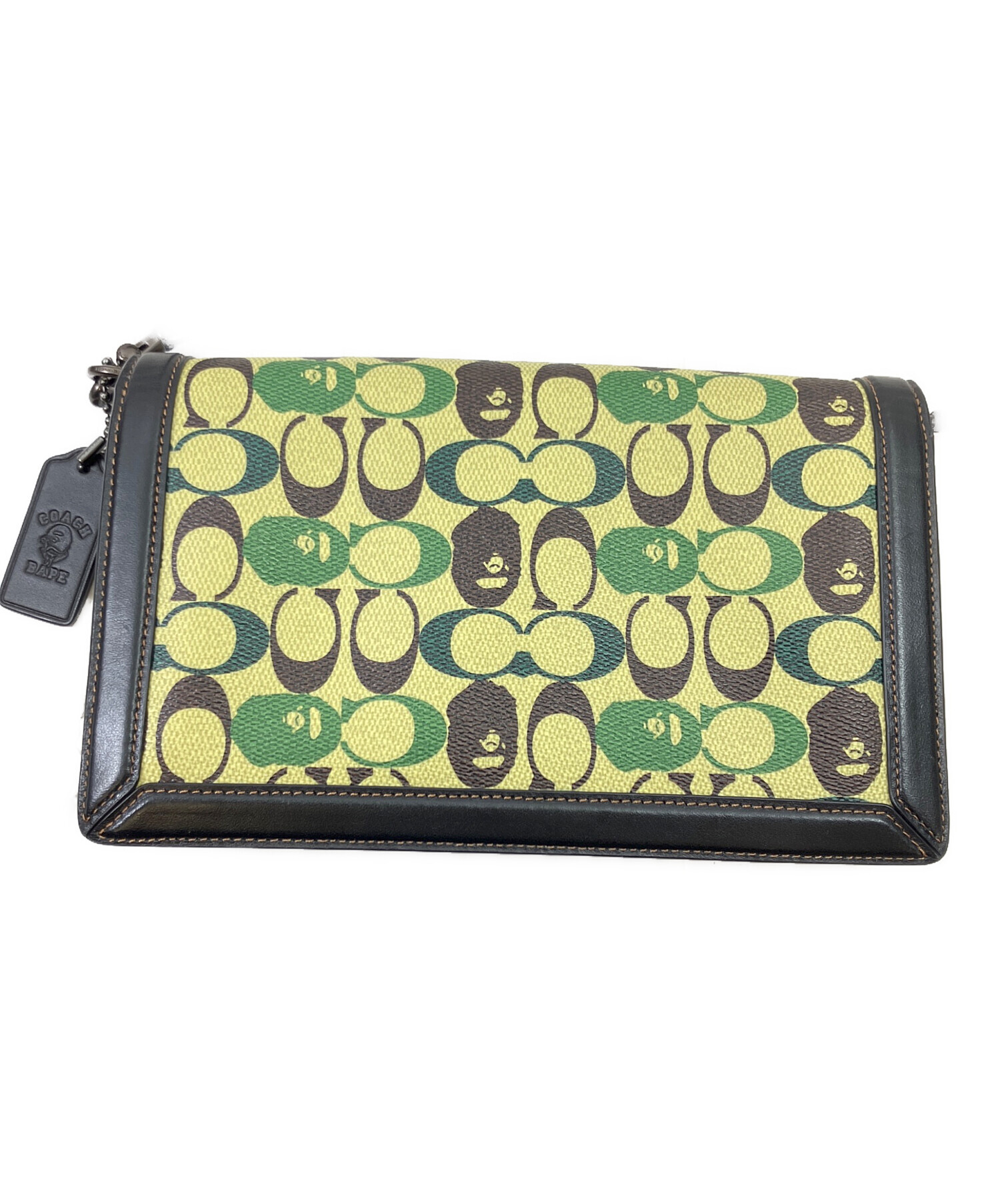 A BATHING APE ショルダーバッグ グリーンエイプ